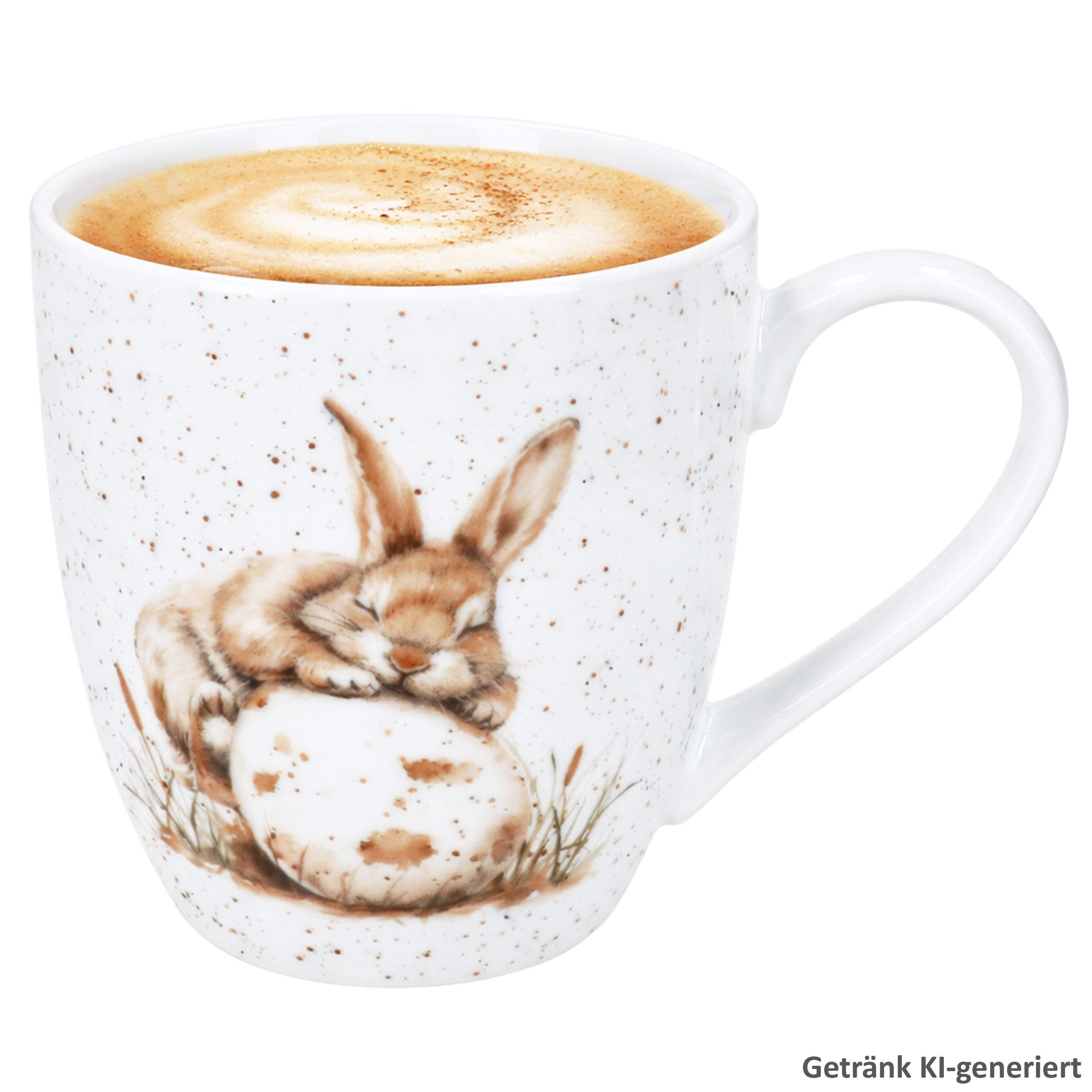 Ritzenhoff & Breker Becher Ritzenhoff Jumbobecher Bunny weiß 400 ml Porzellan Hase Oster-Geschirr, Porzellan