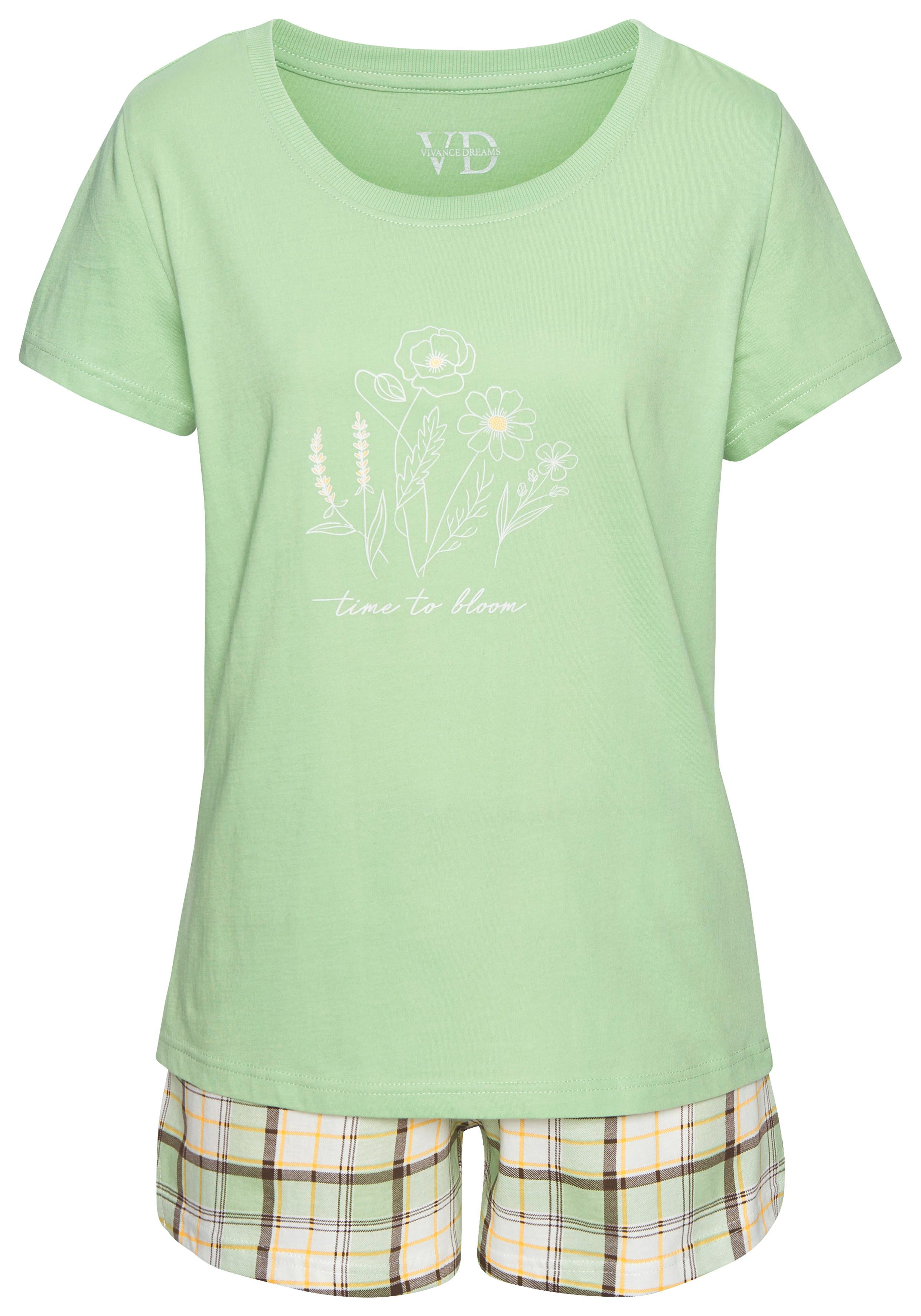 Vivance Dreams by Lascana Shorty (Packung, 2 Stück) mit karierter Pyjamashorts