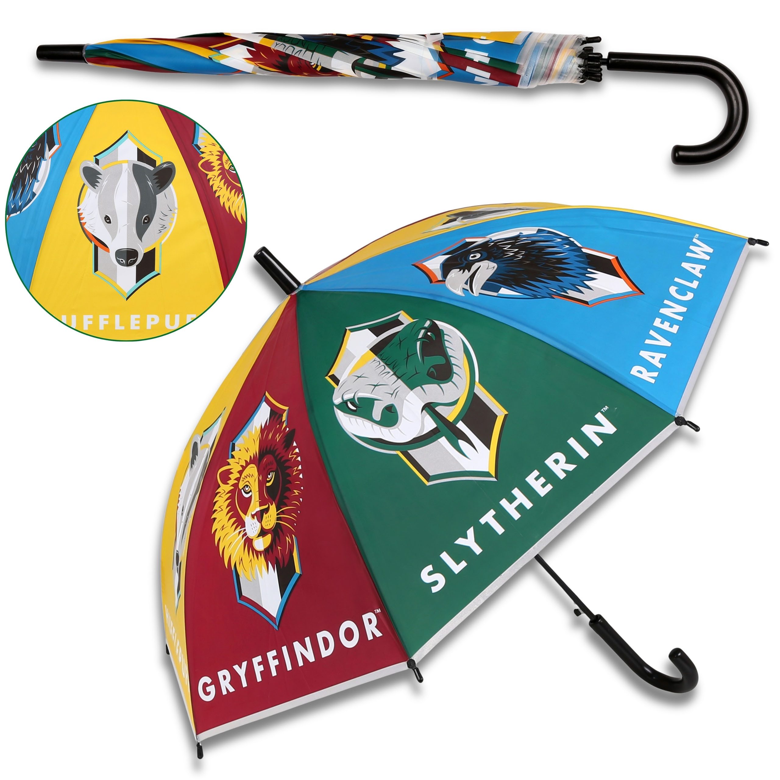 Sarcia.eu Taschenregenschirm Harry Potter Hogwarts Kinderregenschirm bunt, automatisch faltbar