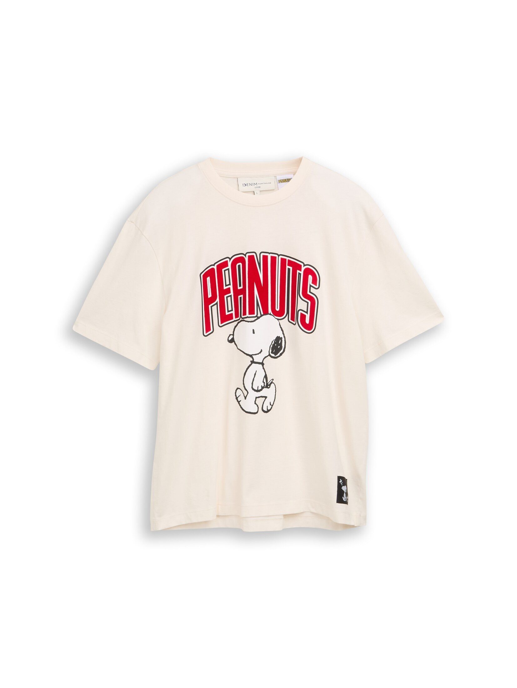 TOM TAILOR Denim T-Shirt T-Shirt (im Einserpack) Relaxed Fit T-Shirt mit Snoopy-Print