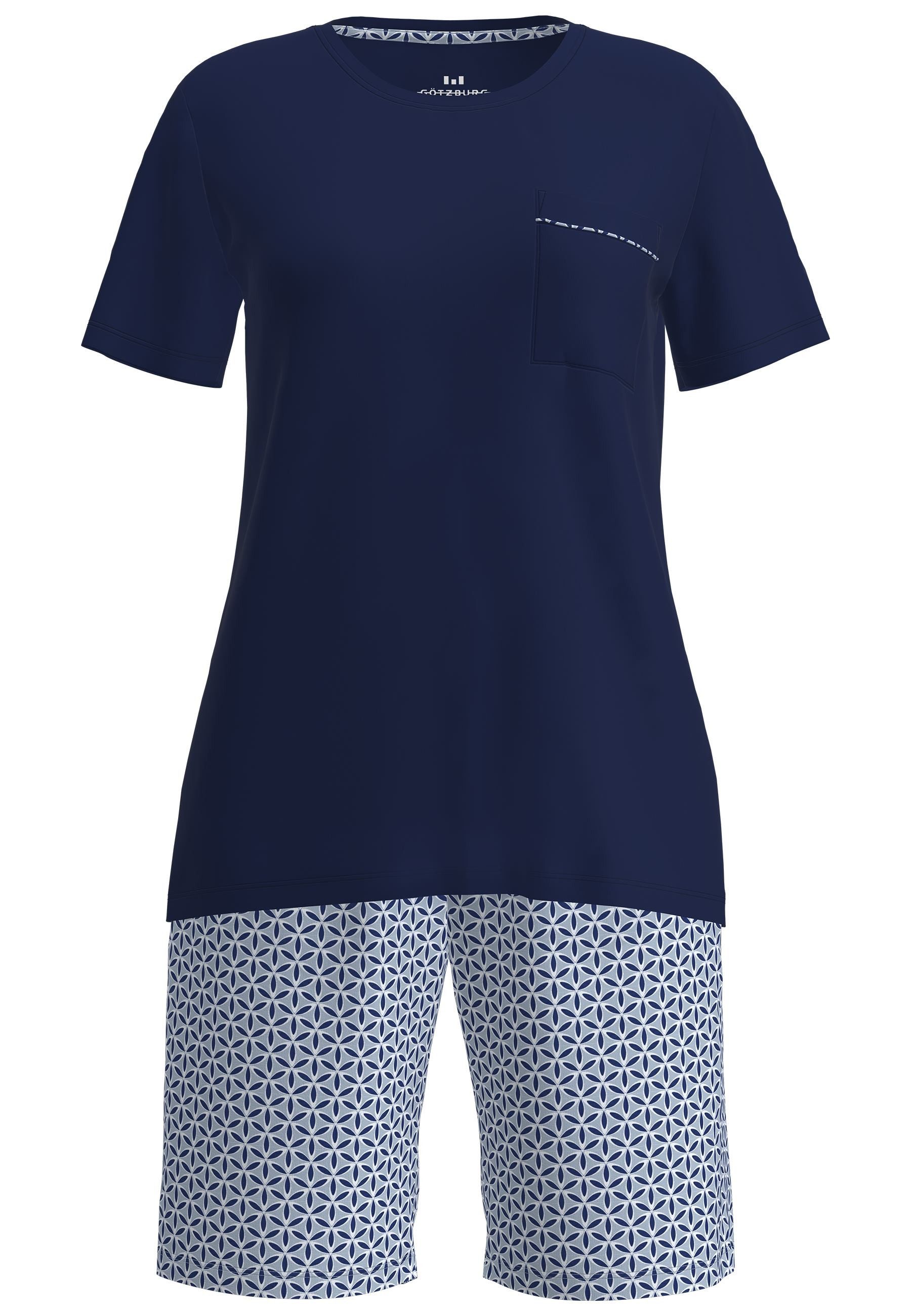 GÖTZBURG Shorty Sligo (2 tlg) Kurzarm, Rundhalsausschnitt, kurze Hose, Baum günstig online kaufen