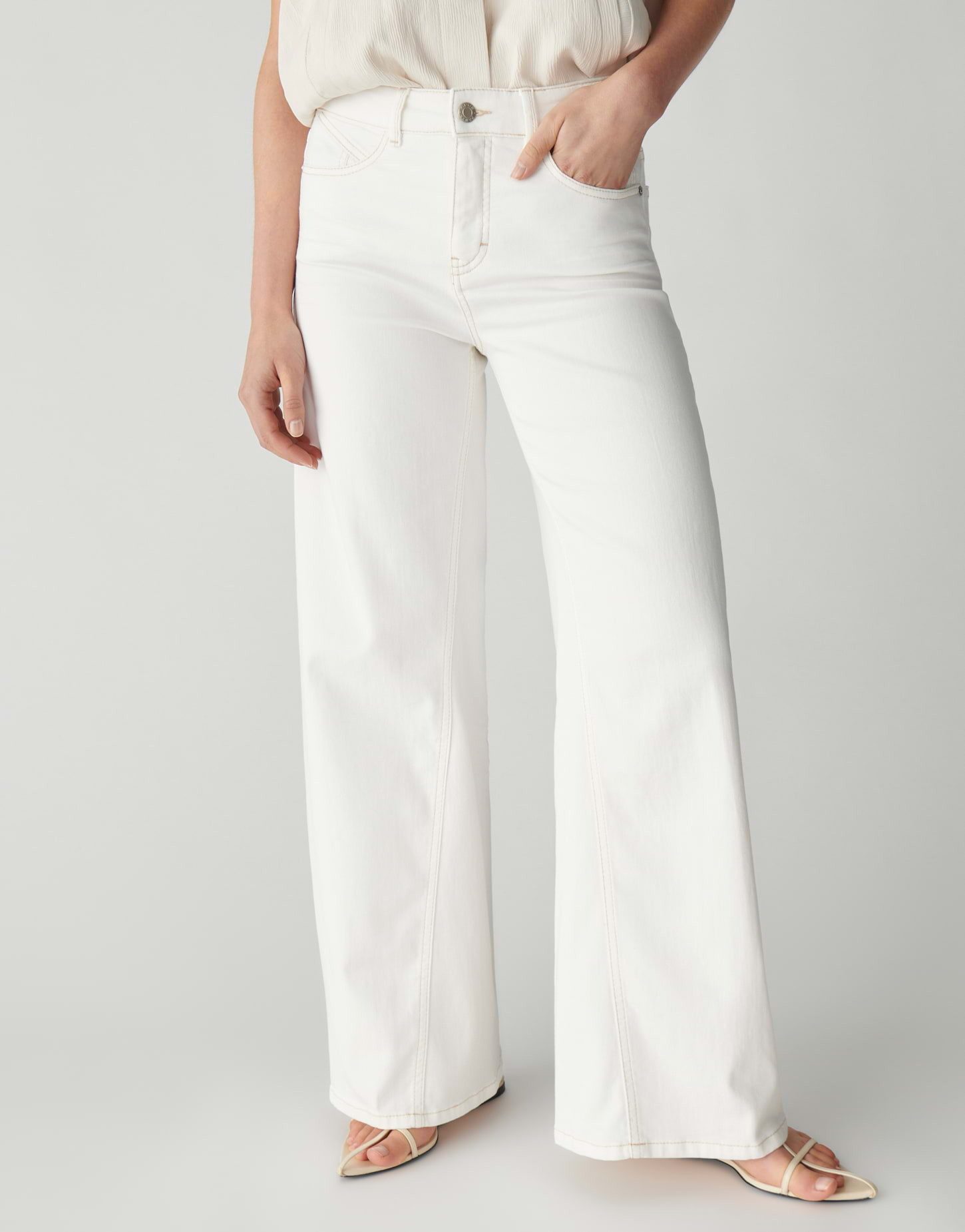Palazzohose Melly gloom aus Denim mit formstabilem Griff