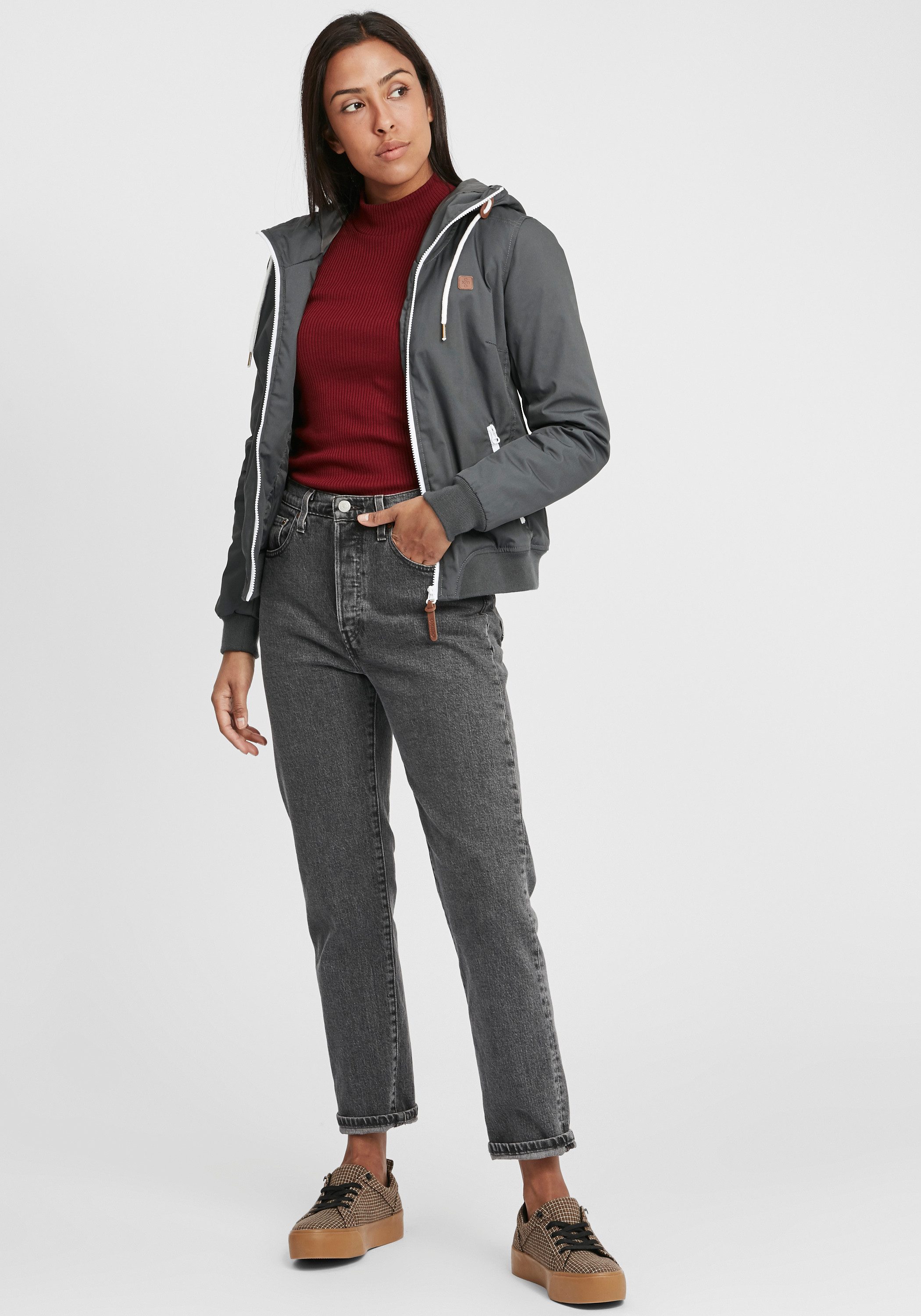 OXMO Kurzjacke OXTila Übergangsjacke mit kontrastfarbenem günstig online kaufen