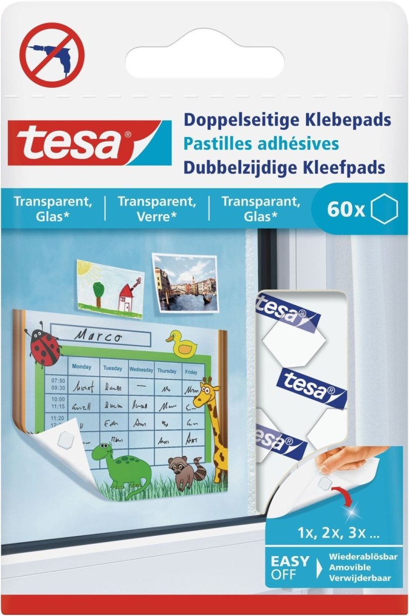 Klebeband Klebepads Tack Glas transparent VE=60 Stück