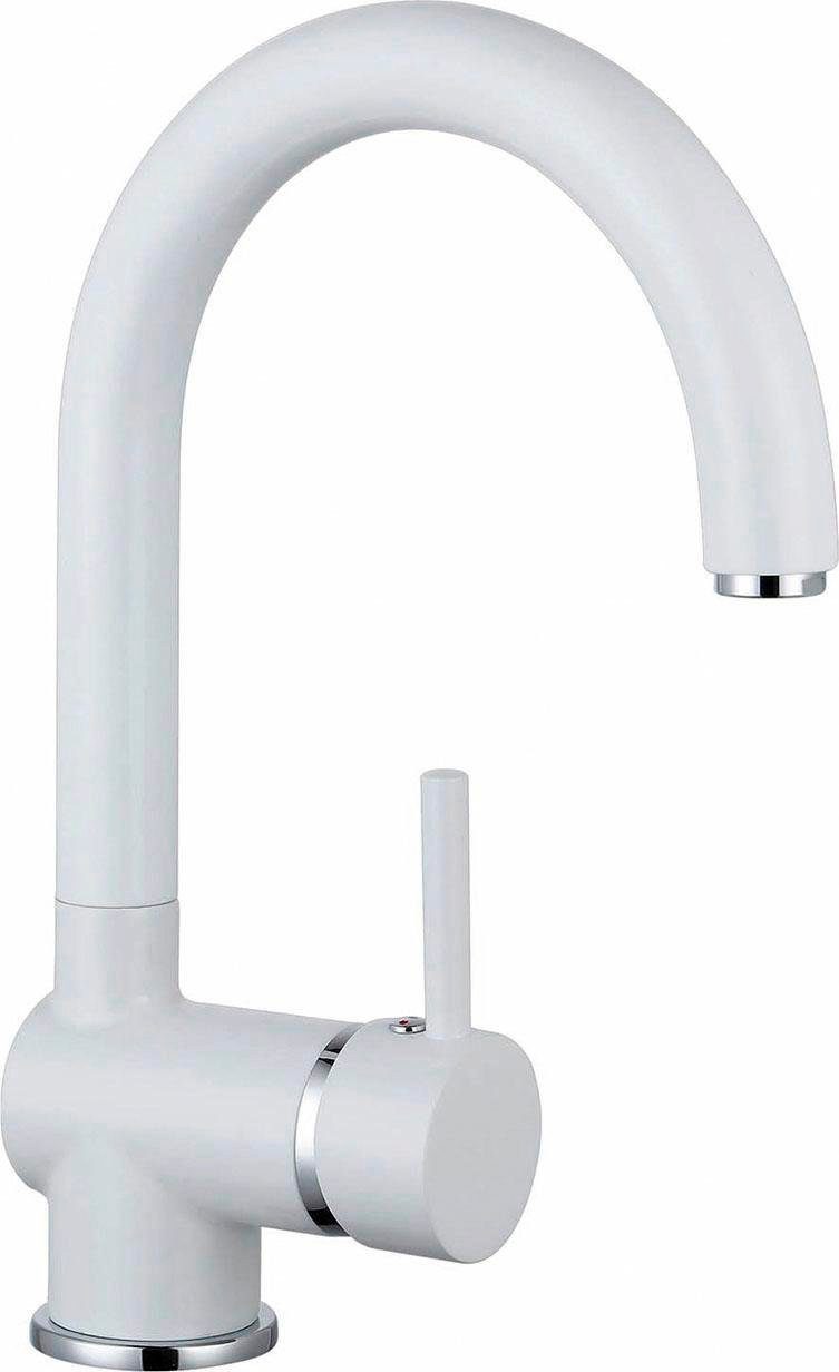 Eyckhaus kitchen & cooking Spültischarmatur Ibiza mit Energiesparfunktion, 360° schwenkbar, Weiß matt, Hochdruck