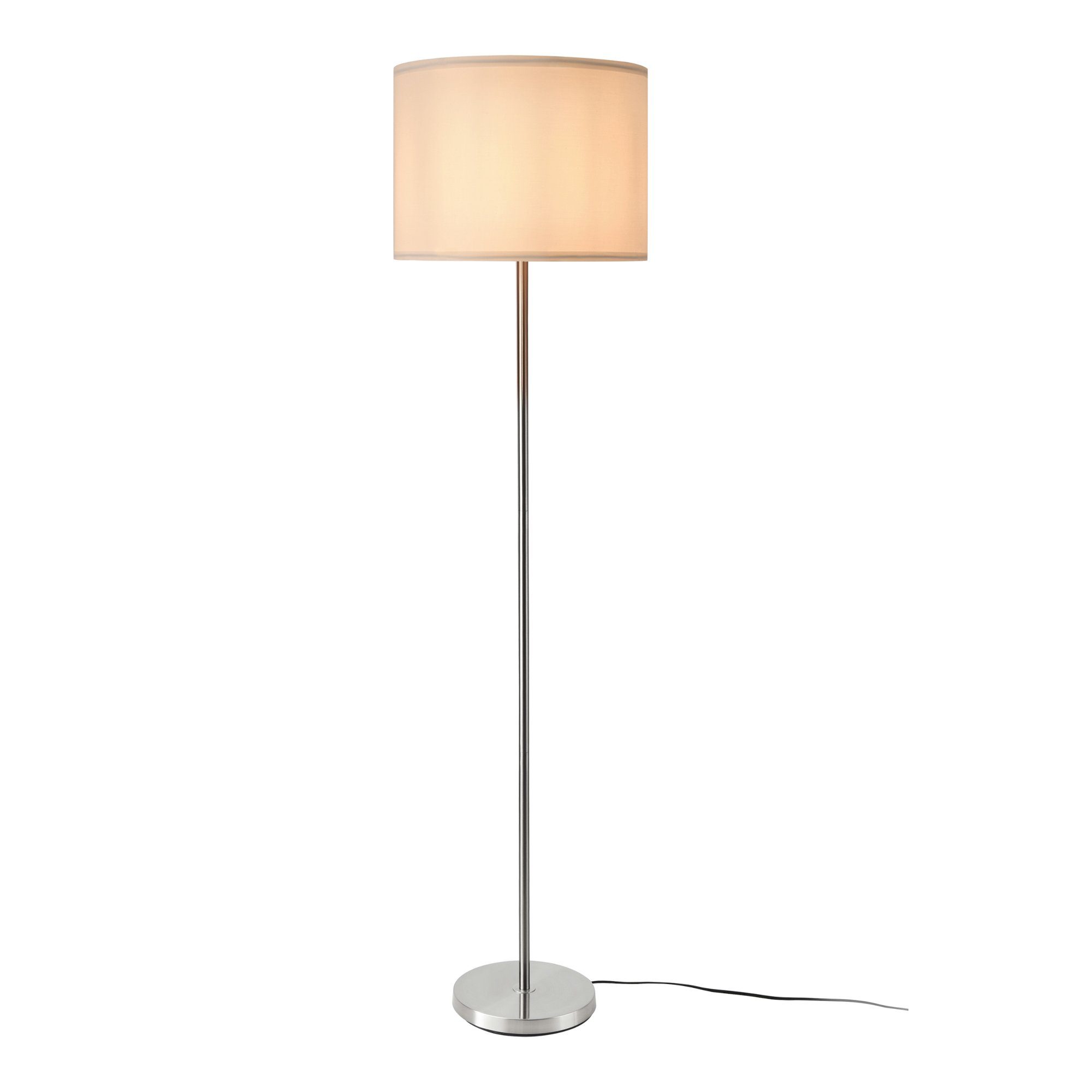 lux.pro Stehlampe, ohne Leuchtmittel, »Tamworth« Stehleuchte E27 161 x Ø40 cm Silber / Weiß