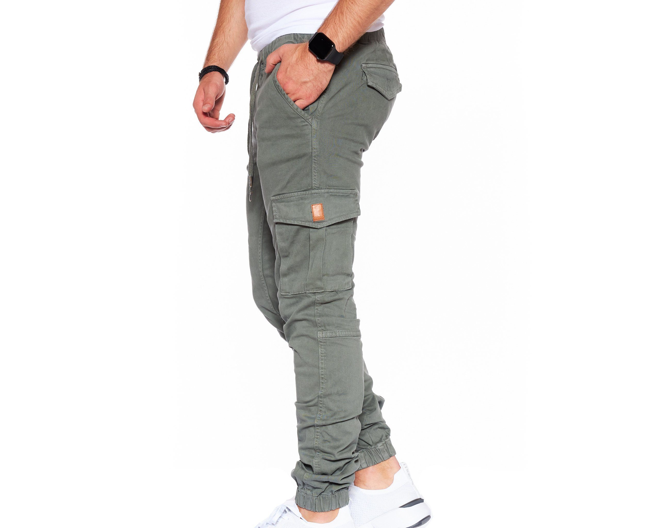 Olive Herren Cargohose Hose Cargohose Styleko Cargohose Styleko Chinohose 8001 männer Chino