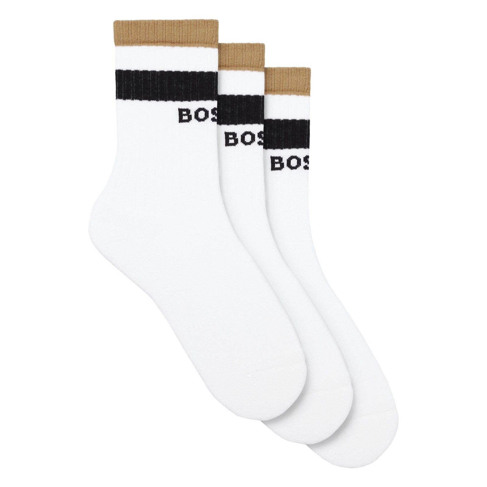 BOSS Businesssocken 3 Paar QS Rib Iconic CC (3-Paar) mit Logo und Streifen günstig online kaufen