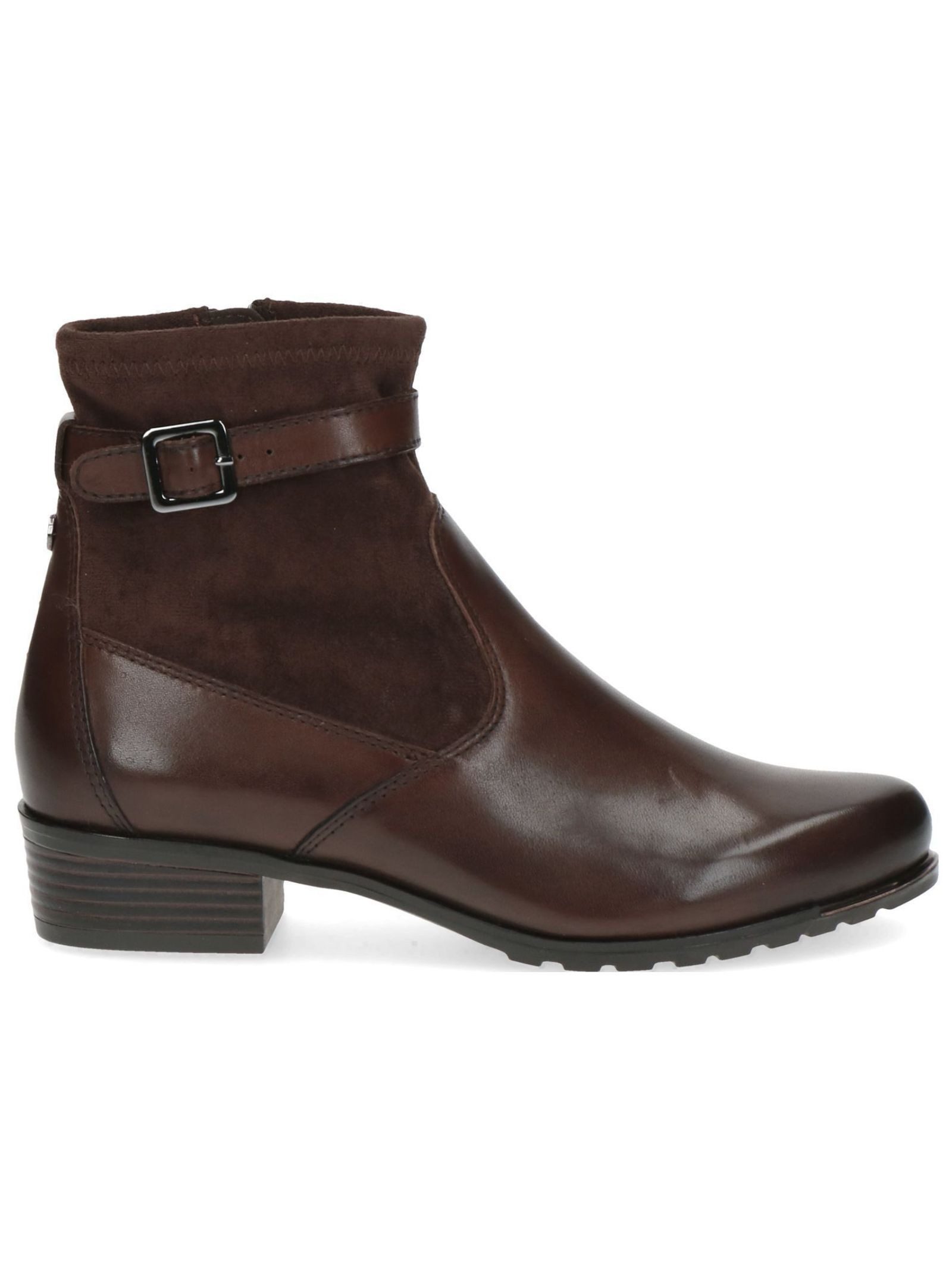 Stiefelette Leder/Textil . Stiefelette