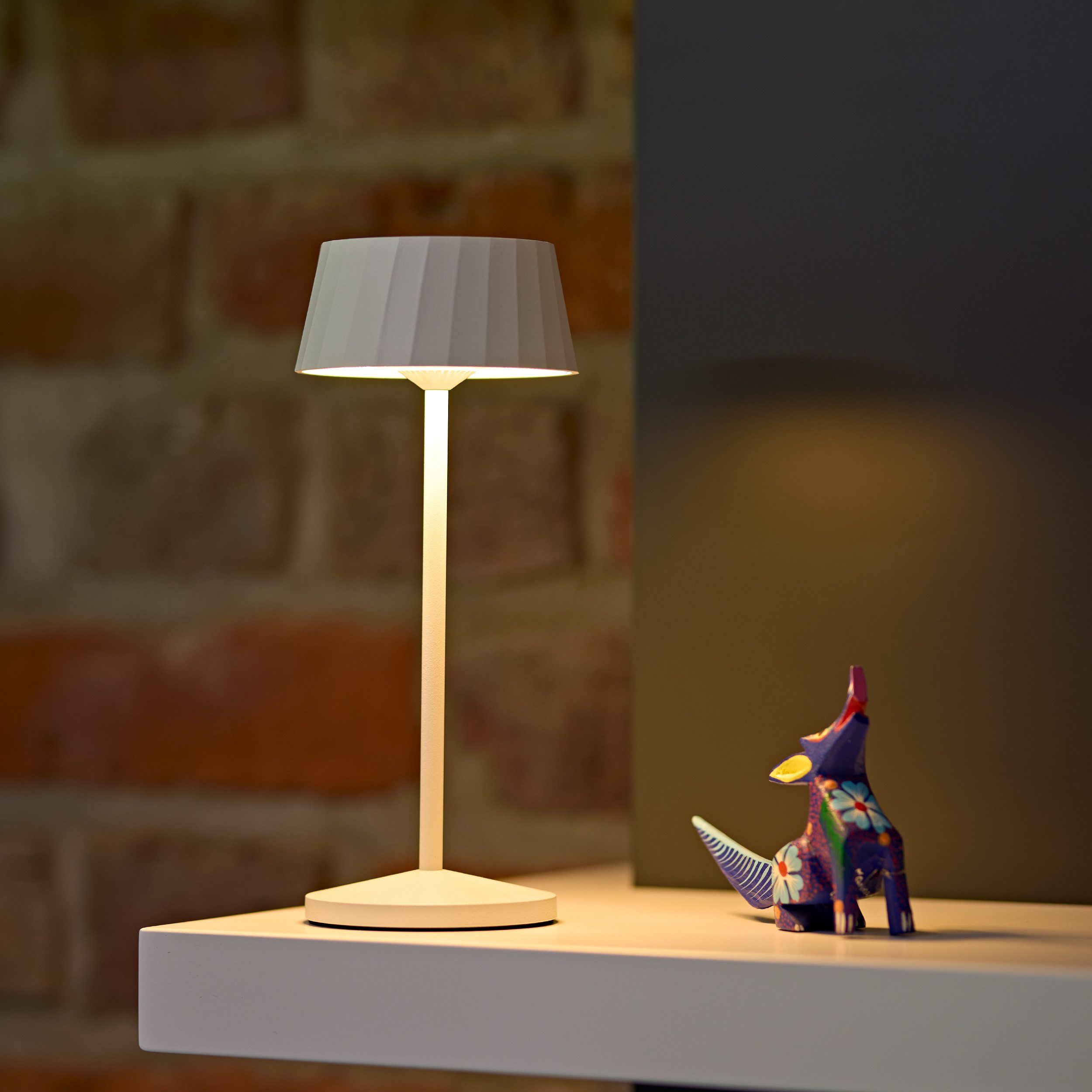 SIGOR LED Tischleuchte Akku-Tischleuchte, LED fest integriert, Warmweiß