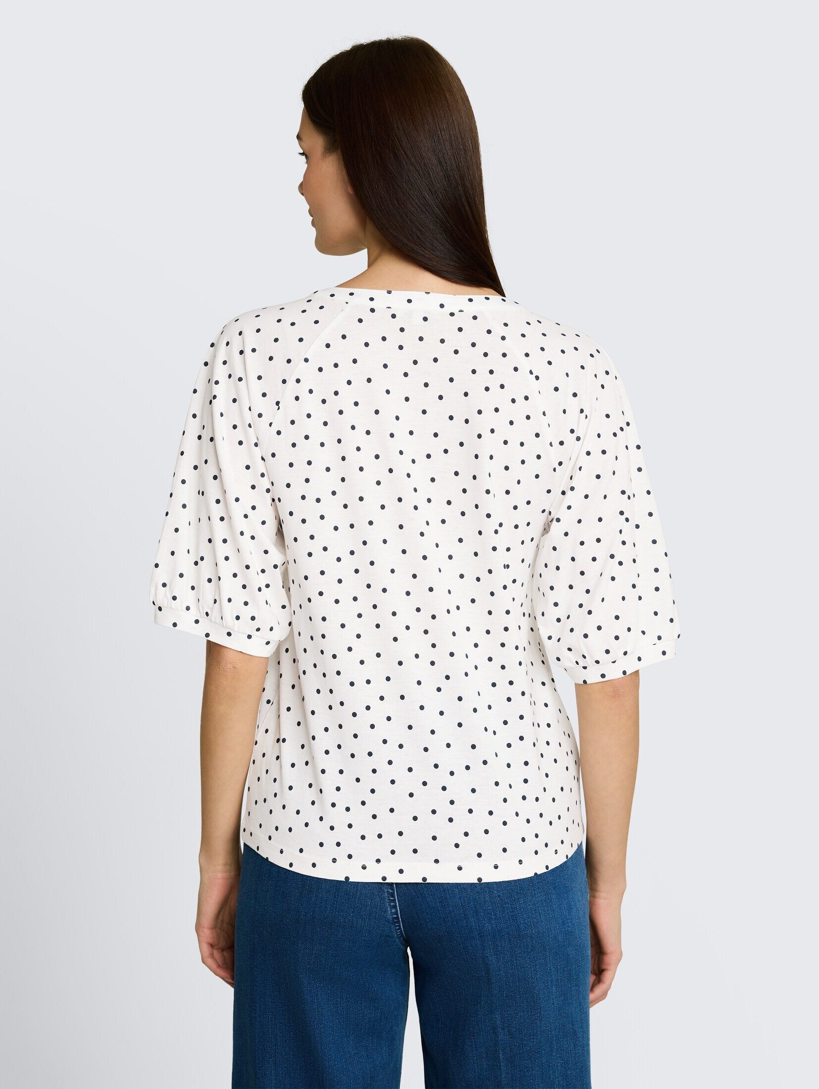 TOM TAILOR T-Shirt T-Shirt T-Shirt mit Punktemuster