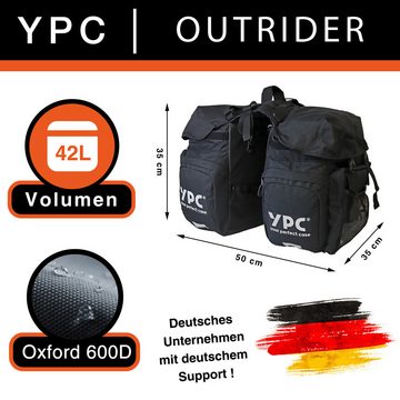 YPC Gepäckträgertasche "Outrider" Fahrradtasche für Gepäckträger XL, 42L, 50x35x35cm, geräumig, robust, praktisch, wasserfest, modern