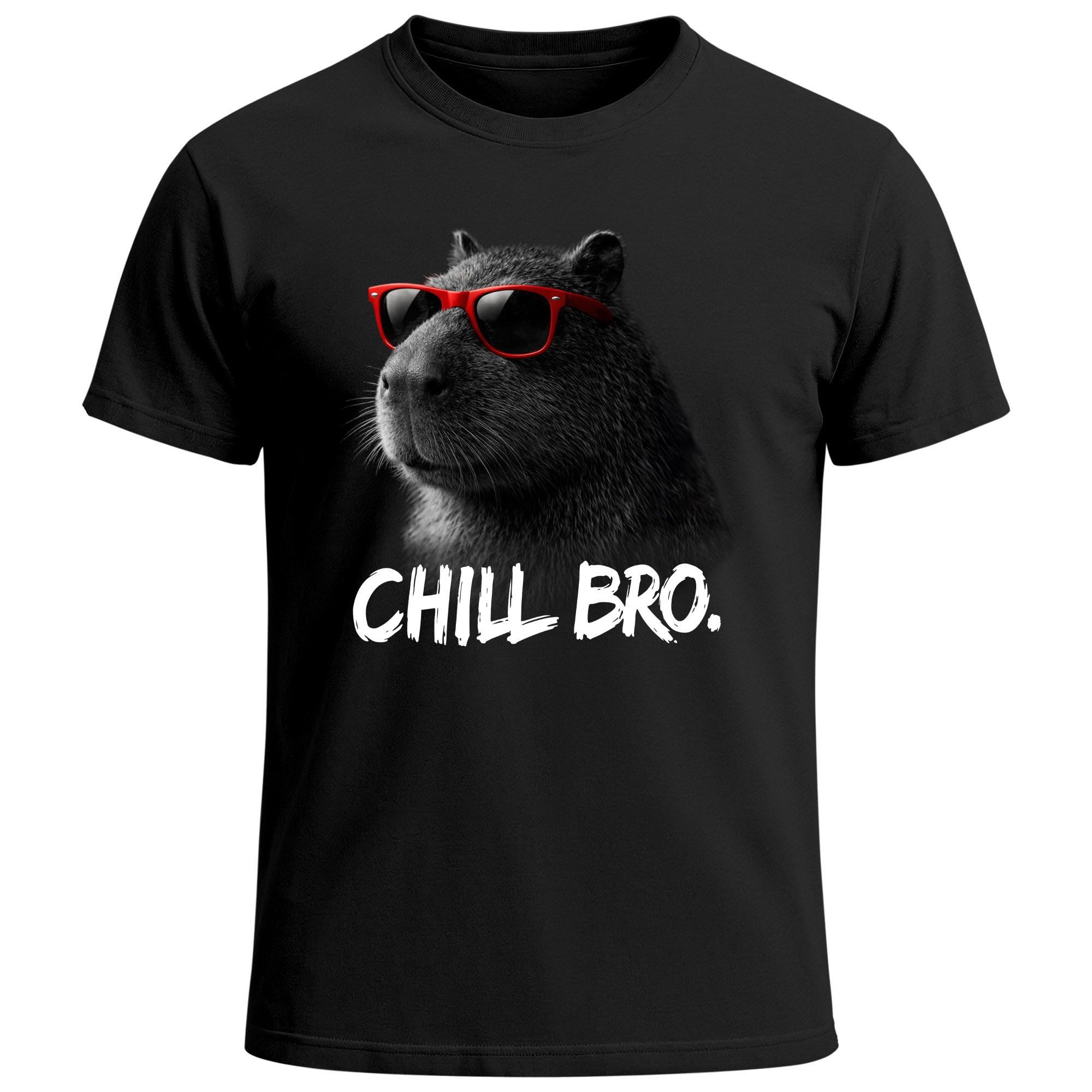MoonWorks Print-Shirt Herren T-Shirt Chill Bro Tiermotive Lustig Schimpanse günstig online kaufen