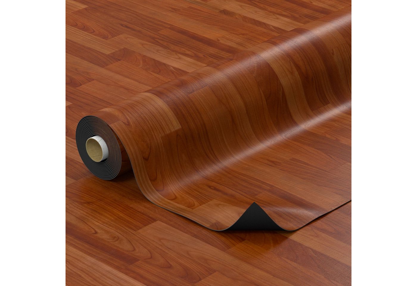 ANRO Vinylboden IMOS PVC-Boden Holzoptik 140 cm Breit 1 mm extra dünn, Feuchtigkeitsbarriere, feine Optik, langlebig, Einzelstück, eine Rolle Bodenbelag, Isolierend und wasserbeständig Größe: 100x140cm Birke Braun