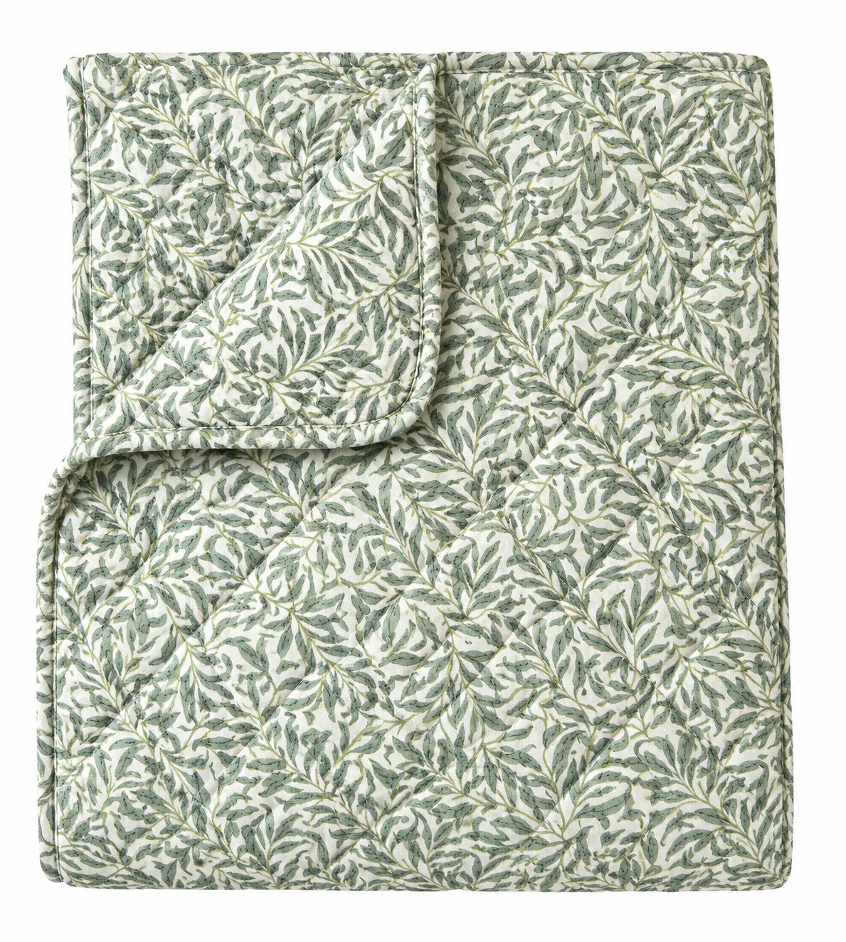 Wohndecke olivia-salbei, AU Maison, Quilt-Optik aus Baumwolle 140 × 180 cm