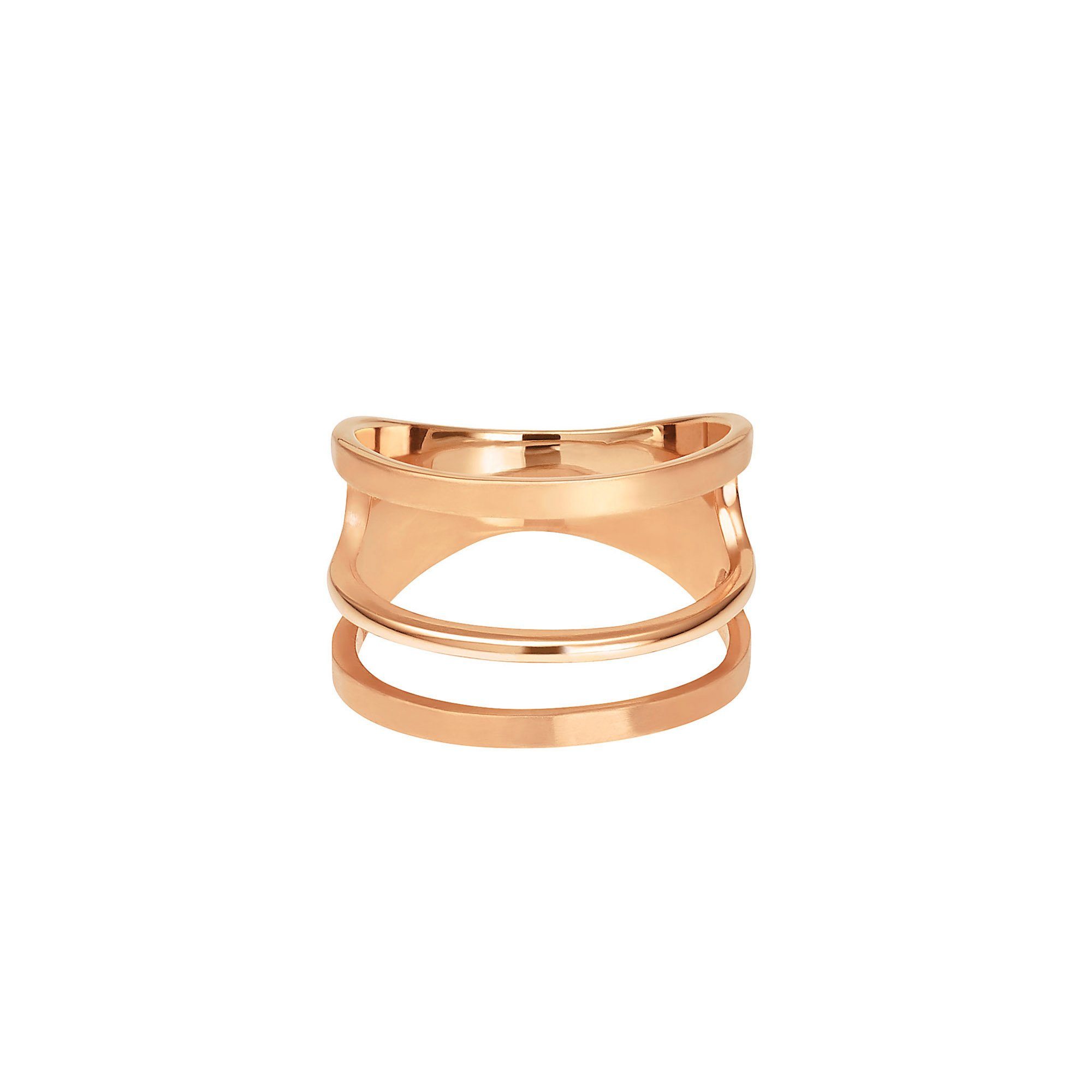 Heideman Fingerring Unda (Ring, 1-tlg., Stapelring inkl. goldfarben Geschenkverpackung), rose