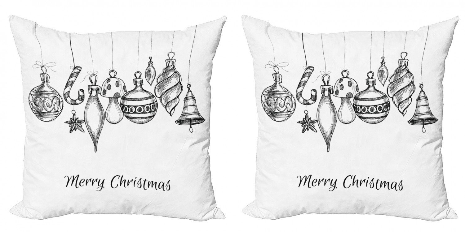 Kissenbezüge Modern Accent Doppelseitiger Digitaldruck, Abakuhaus (2 Stück), Weihnachten Flüchtiges Ornament