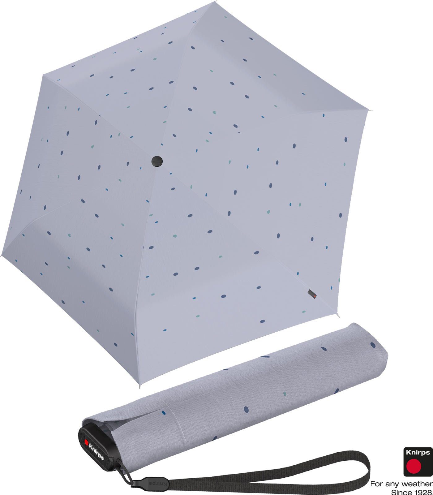 2Spray, leicht Ultra Knirps® US.050 und hellblau - Taschenregenschirm super kompakt Slim extrem Light Manual