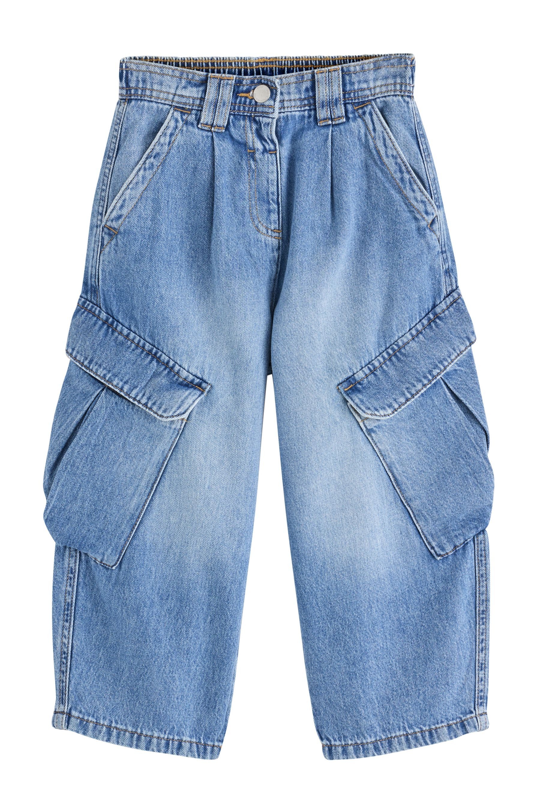 Next Weite Jeans Cargo-Jeans mit Barrel-Bein (1-tlg)