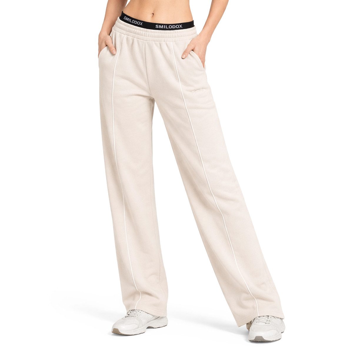 Smilodox Jogginghose Damen Siara, Bequeme Freizeithose mit Seitentaschen, Gym & Homewear Trainingshose mit verstellbarem Beinabschluss