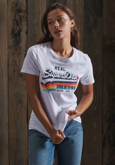 Superdry T-Shirt »Vintage Logo T-Shirt« mit Rainbow Print