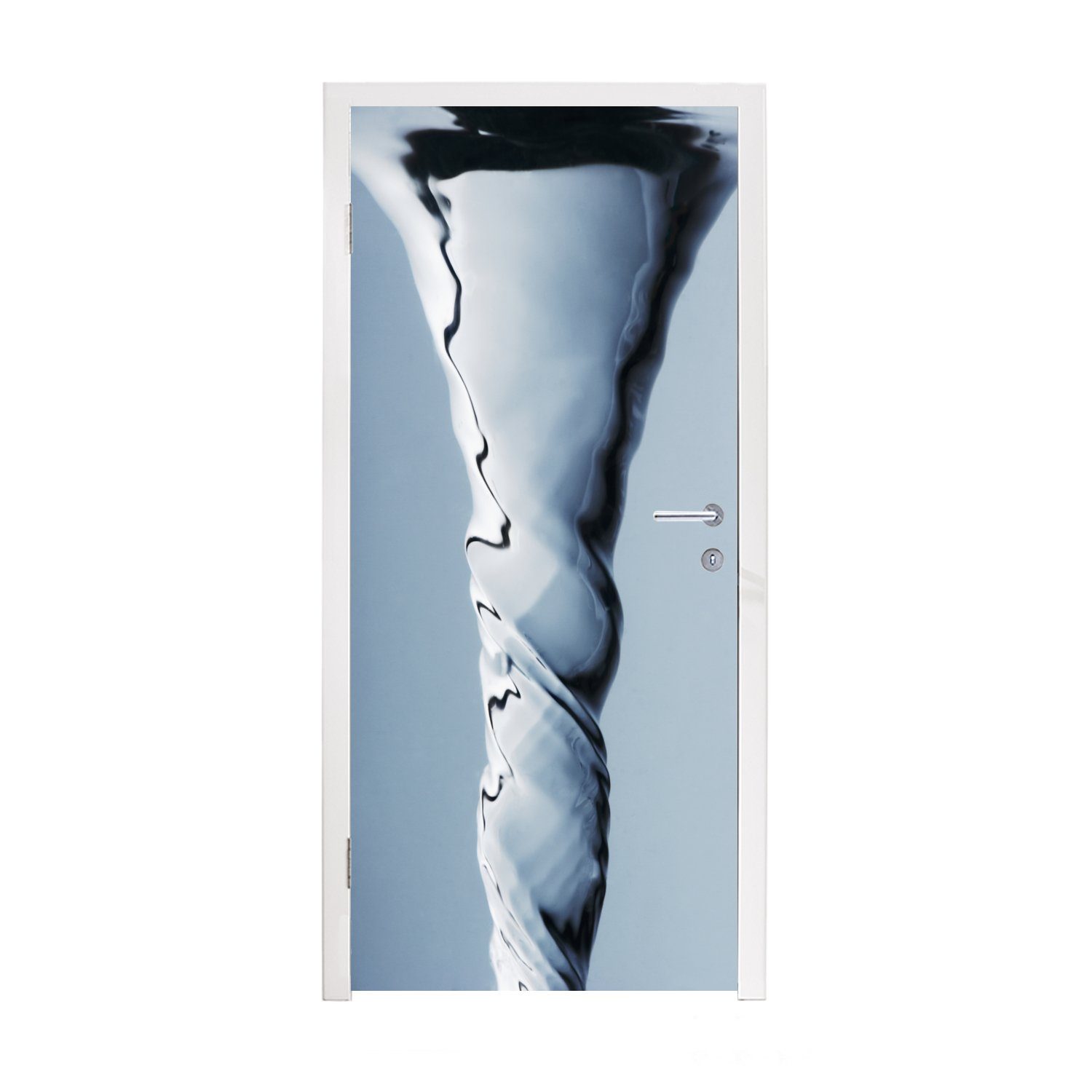 MuchoWow Türtapete Ein Wirbel im Wasser, Matt, bedruckt, (1 St), Fototapete für Tür, Türaufkleber, 75x205 cm