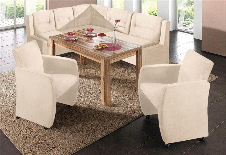 Max Winzer® Sessel Noah, Loungesessel auf Rollen, bequem, schmale Armlehnen, schlichte Eleganz in kompakten Stellmaßen