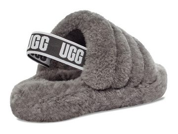 UGG »Fluff Yeah Slide« Sandale mit elastischem Logo-Strap an der Ferse
