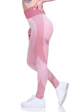Aurela Damenmode Highwaist Leggings Sportleggings Damen Shape Leggings mit Anti-Cellulite Effekt elastischer Bund, Comfort-Stretch-Gewebe, Elastikzonen, Kompressionszonen