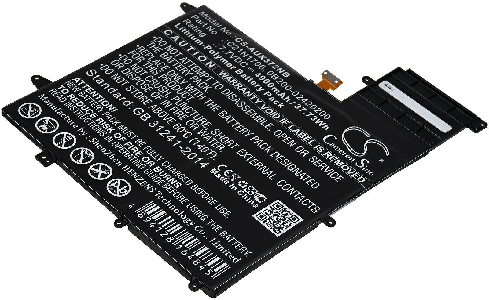 Powery Akku für Asus UX370UA-C4364T Laptop-Akku 4900 mAh (7.7 V)