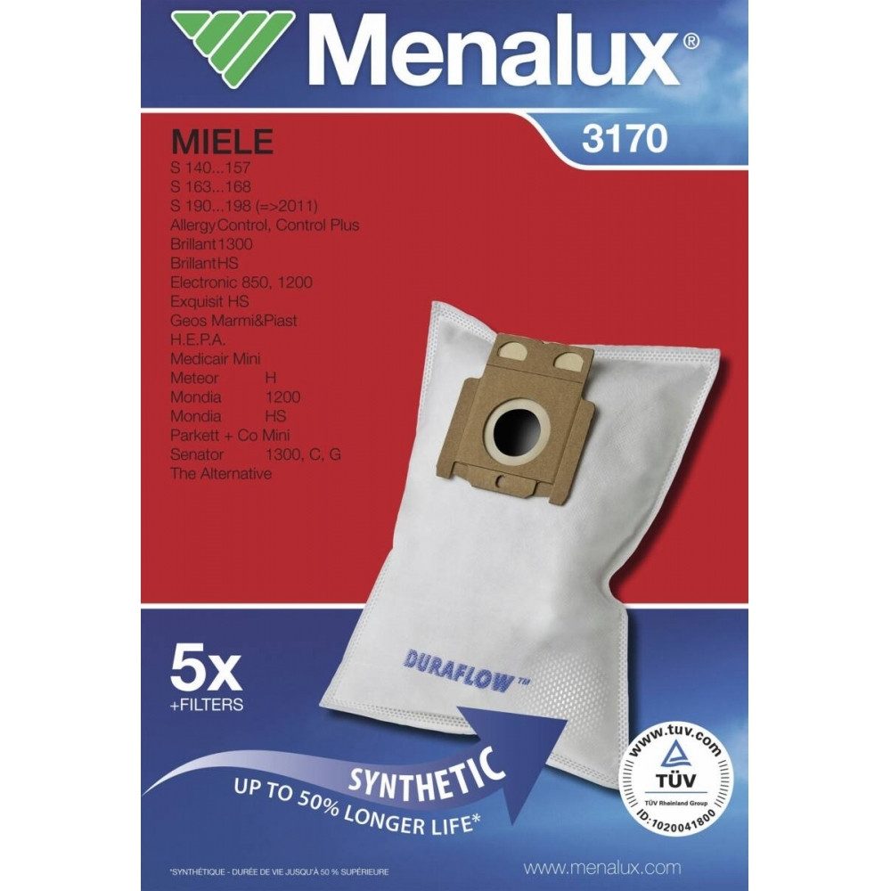 Menalux Пилесборники Menalux 3170 Пилесборники für Miele, passend für Miele, Umgepackt, ohne die Umkartons