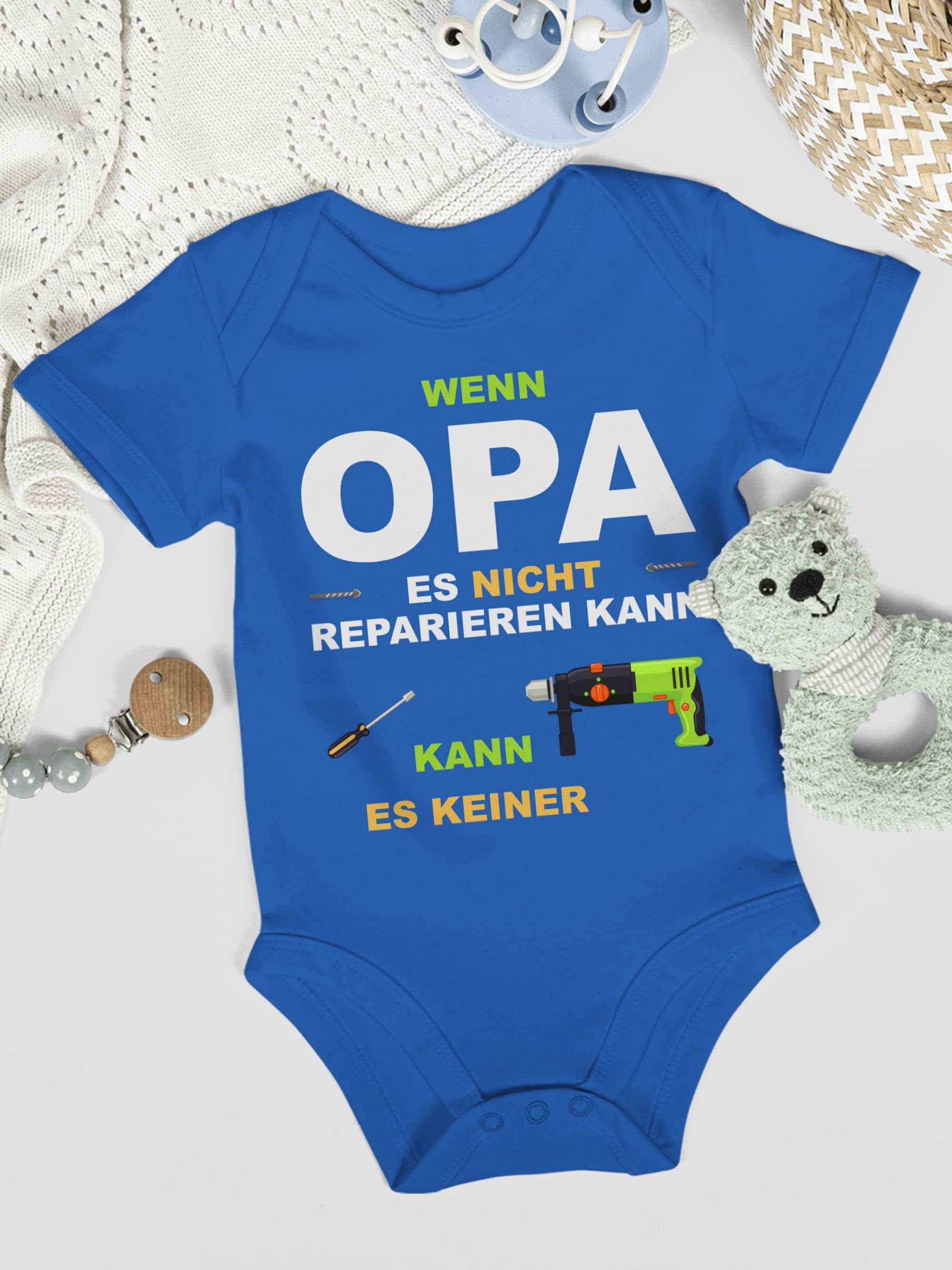 Shirtracer Shirtbody Wenn Opa es nicht reparieren kann kann es keiner Strampler Baby Mädchen & Junge