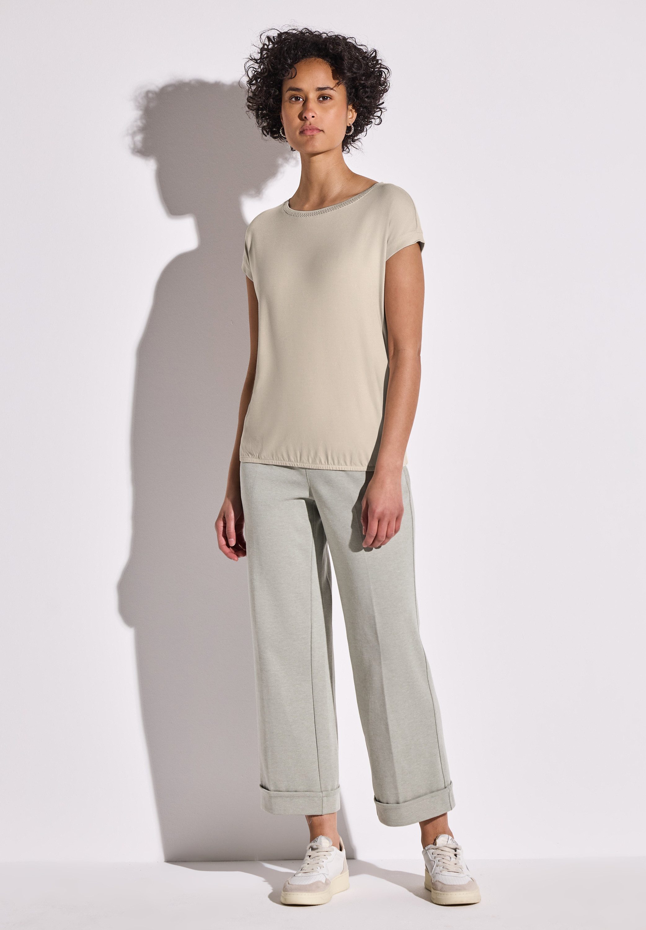 STREET ONE T-Shirt mit U-Boot-Ausschnitt