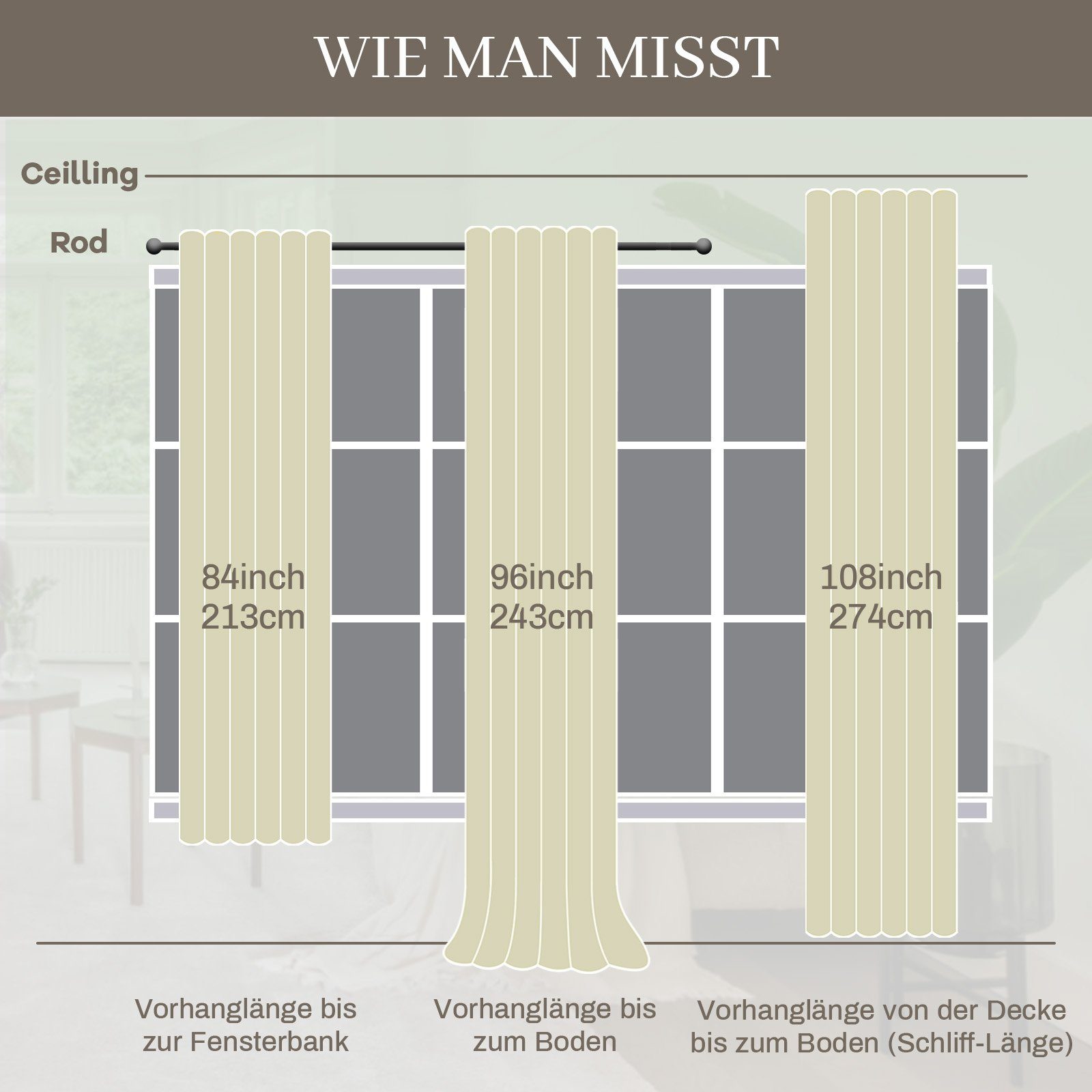 Vorhang Blickdicht für Wohnzimmer Schlafzimmer, 2 50-70% Gardinen Vorhang, BTTO, Elfenbeinweiß Stück Samt Kräuselband, Verdunkelungsvorhang, mit