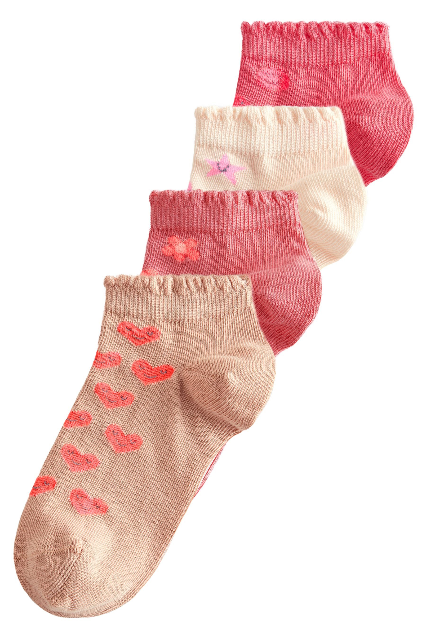 Basicsocken Sneaker-Socken mit hohem Baumwollanteil, 4er-Pack