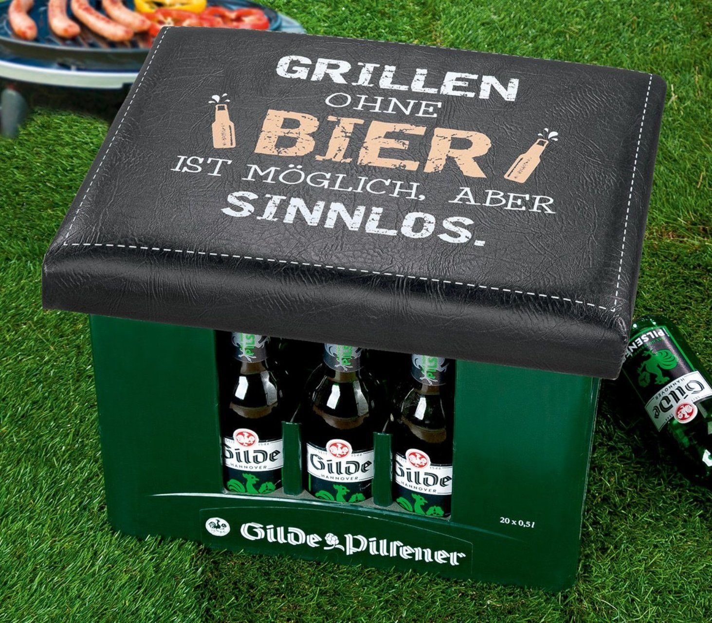 GILDE Sitzhocker, Outdoor Hocker Bierkiste Sitzaufsatz Modell GRILLEN OHNE günstig online kaufen