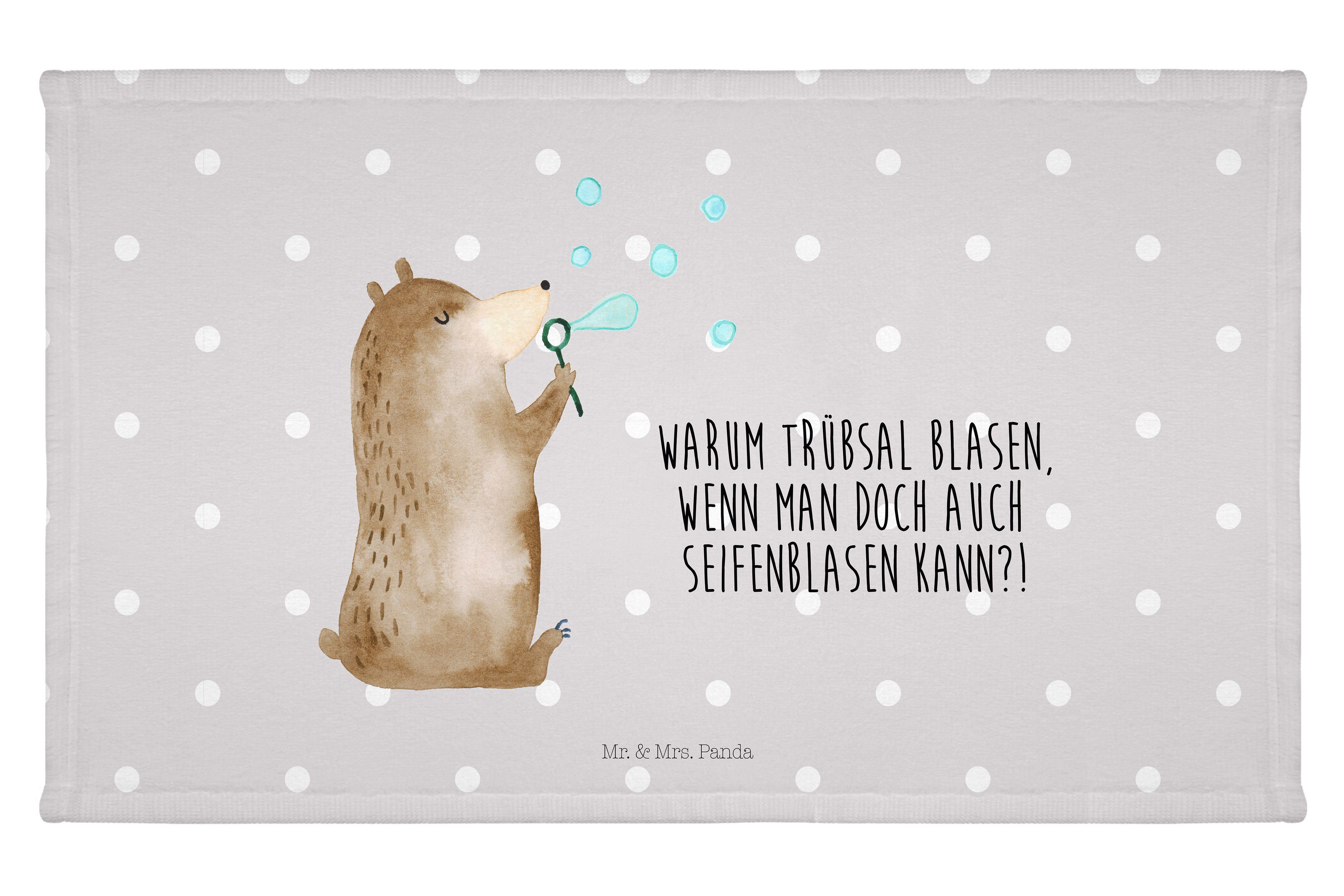 Geschenk, Panda Pastell Handtuch Bä, Bär Seifenblasen - - & Mrs. Seifenblasen (1-St) Mr. Grau Frottier,