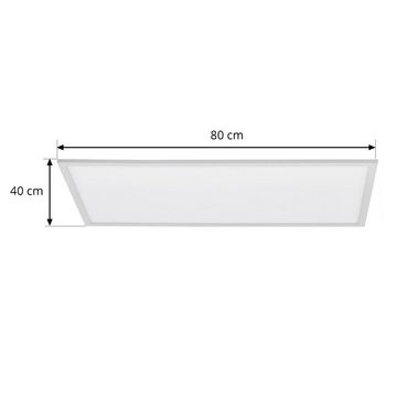 Lindby LED Deckenleuchte Lamin, dimmbar, LED-Leuchtmittel fest verbaut, Farbwechsel warmweiß / tageslicht, Modern, Aluminium, Kunststoff, weiß, 1 flammig, inkl.