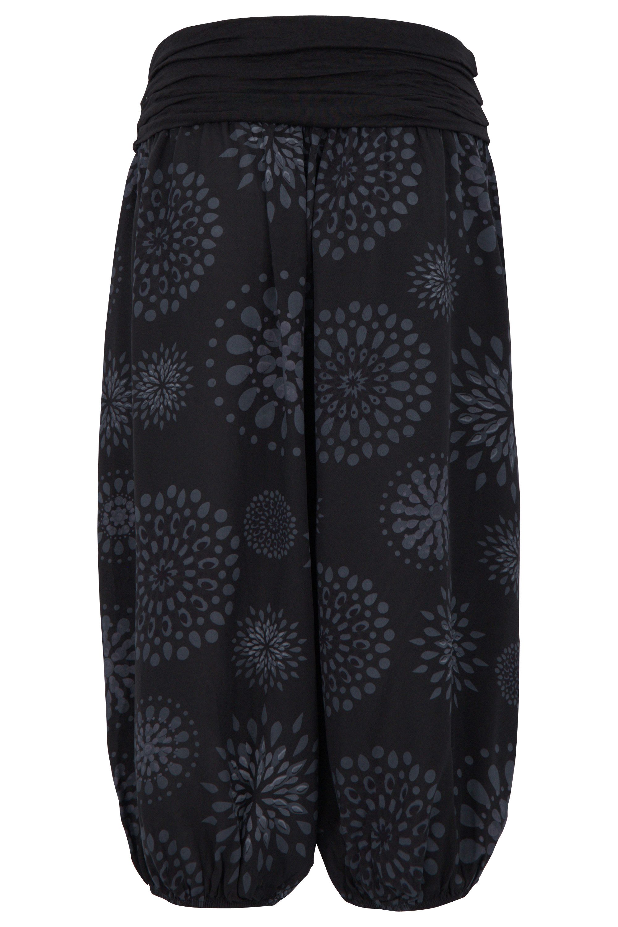 malito more than fashion Haremshose malito Damen Capri Hose mit Print, Haremshose zum Tanzen, Pumphose kurze Pluderhose in modischen Farben Einheitsgröße