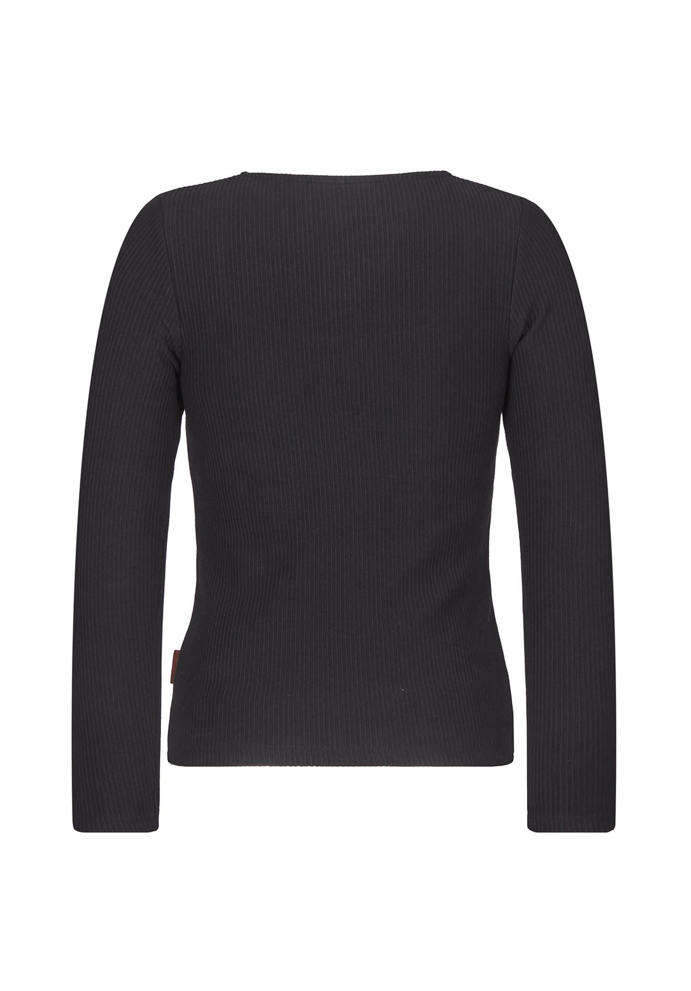 naketano Longsleeve Baumwolle Langarm Rundhals Rippe figurbetont Streetwear Basic Damen (1-tlg) weich, bequem, casual, vegan, unifarben, weiche Rippe, Alltag