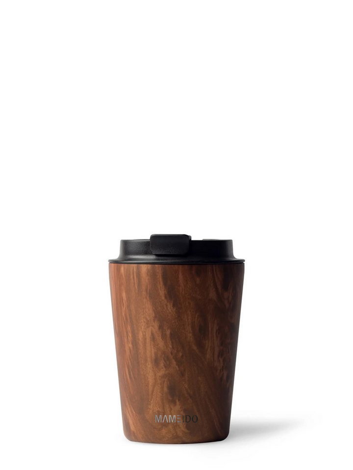 MAMEIDO Thermobecher, Edelstahl, Kunststoff, Silikon, doppelwandig isoliert, auslaufsicher in 350ml, 470ml, 700ml & 1200ml