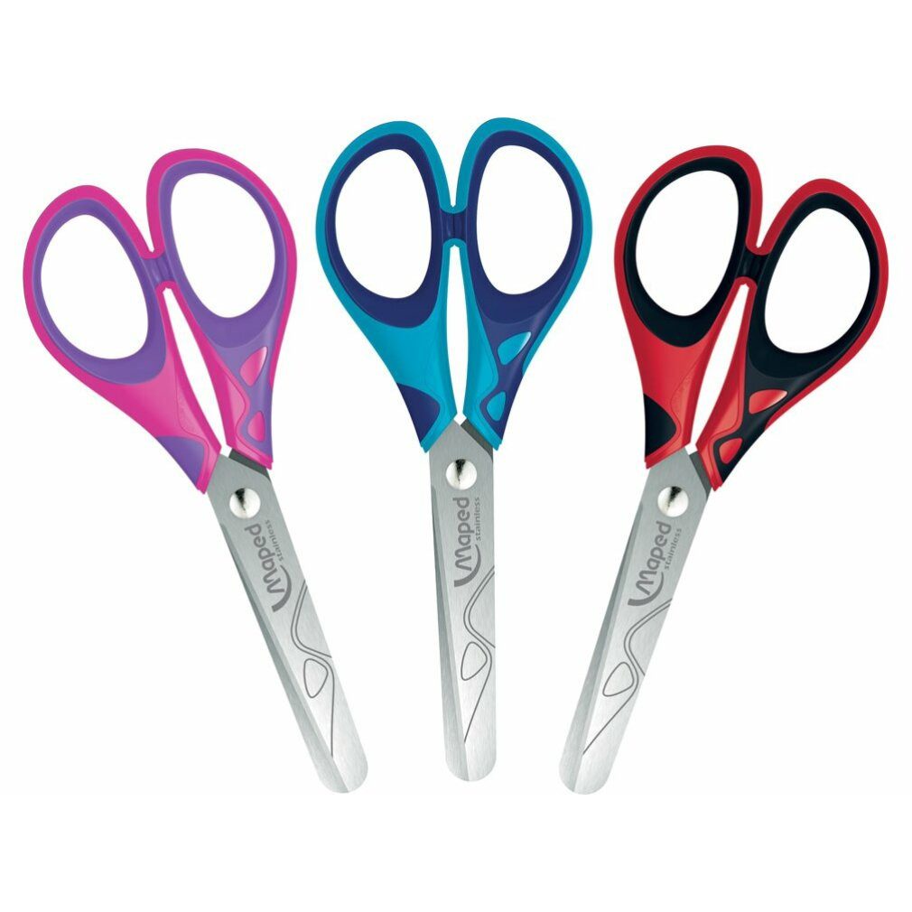 MAPED Papierscheren Bastelschere ESsentials 13cm Softgriff - 1 Schere