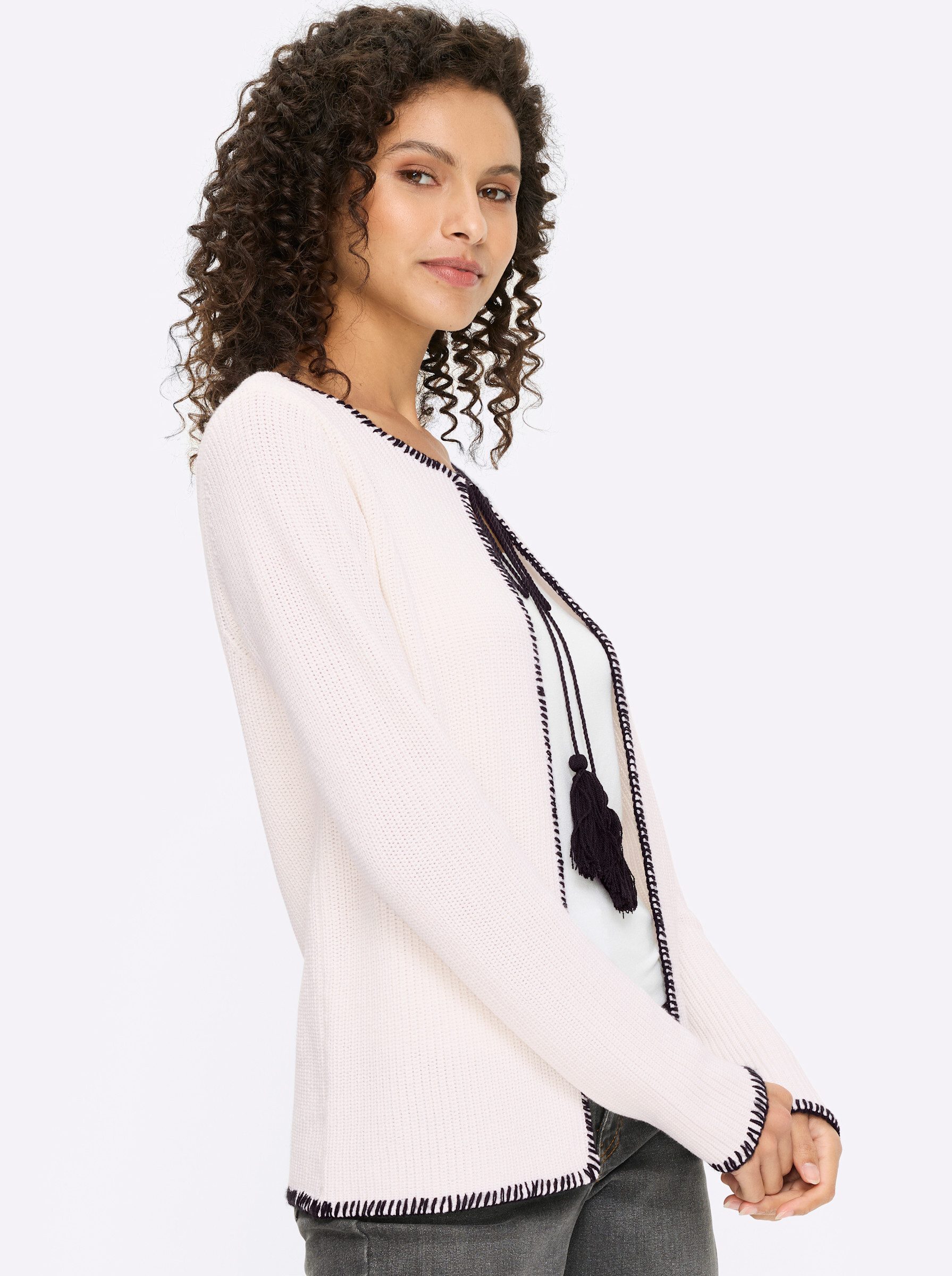 heine Strickjacke Cardigan Langarm Rippoptik
