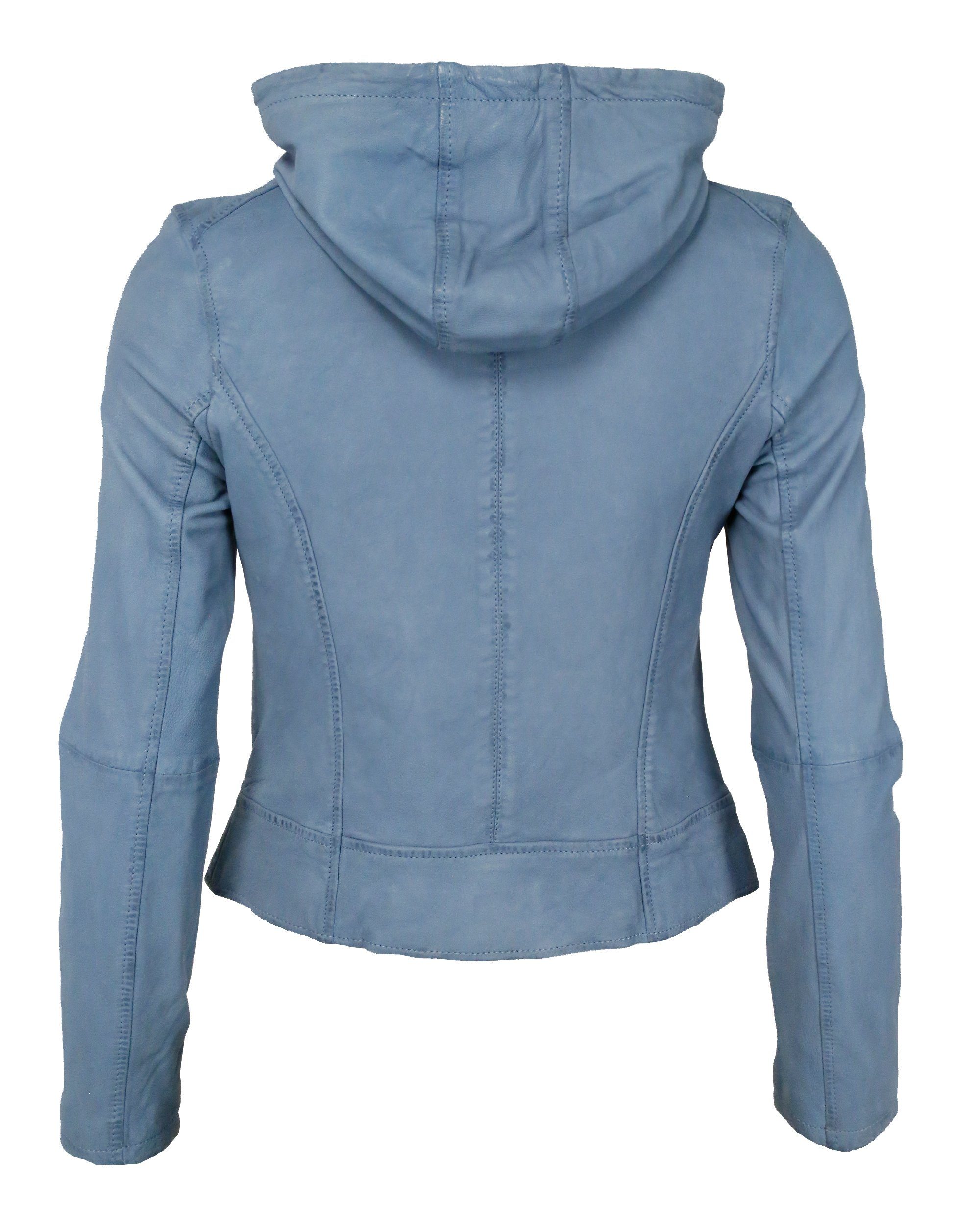 blue Donie Lederjacke Maze