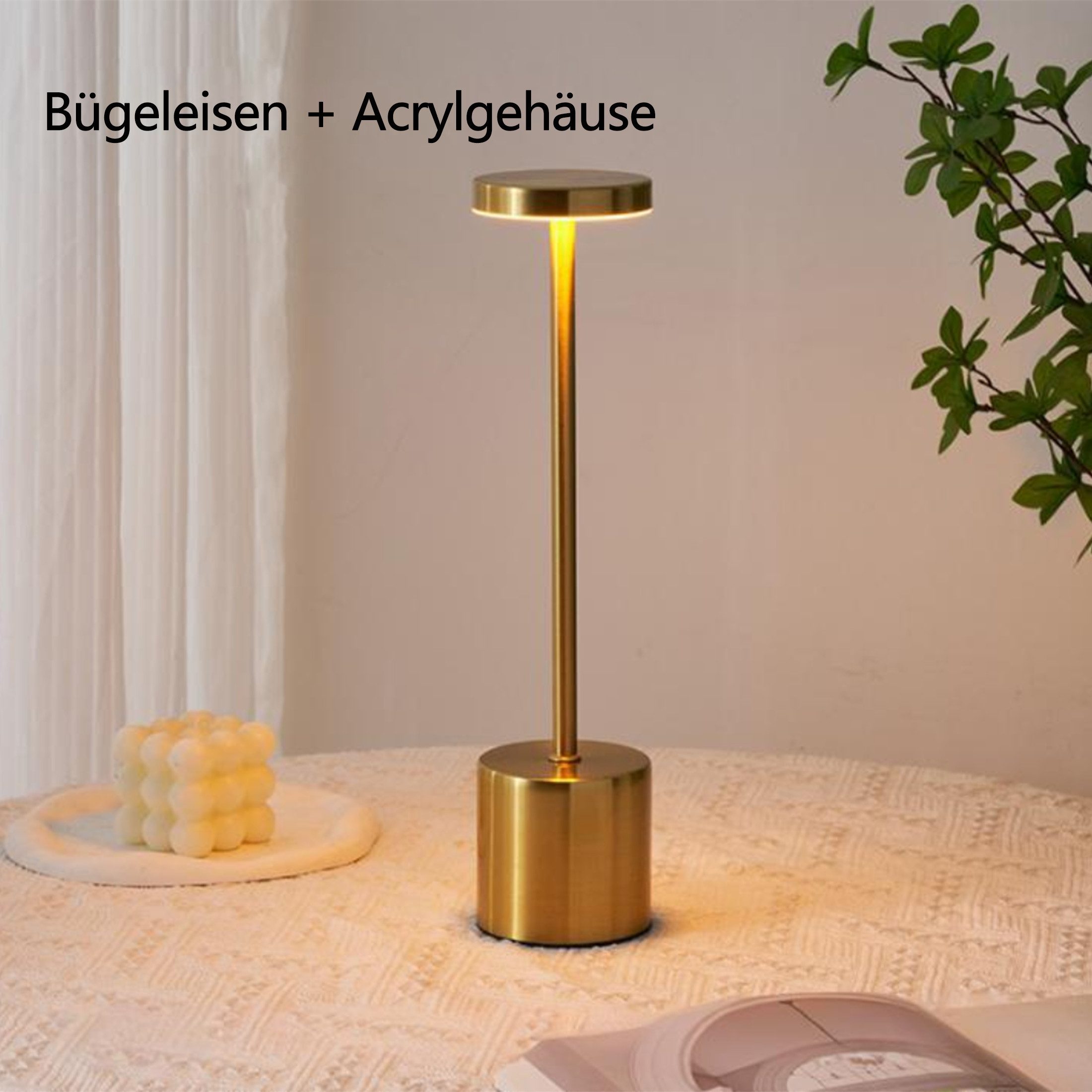 YINDN LED Tischleuchte Tischlampe, Stufenlos Dimmbar günstig online kaufen