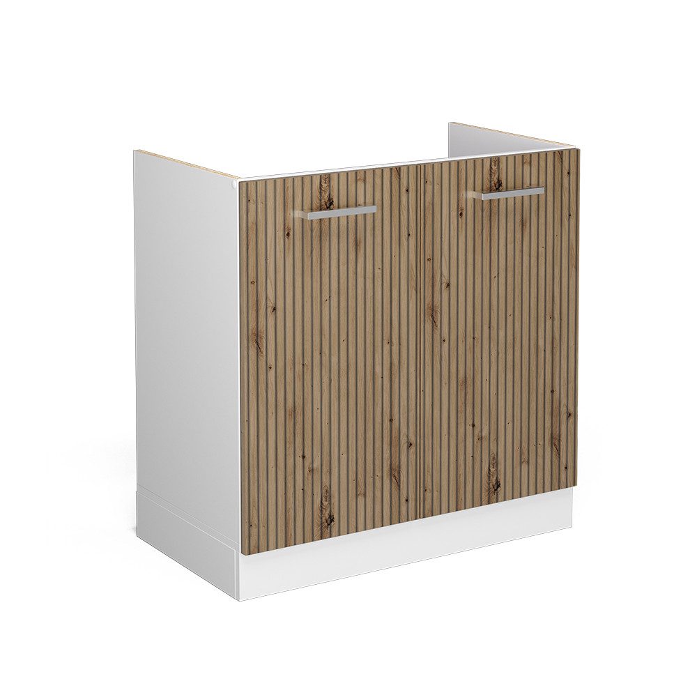 Vicco Spülenunterschrank R-Line, Artisan-Eiche/Weiß, 80 cm günstig online kaufen
