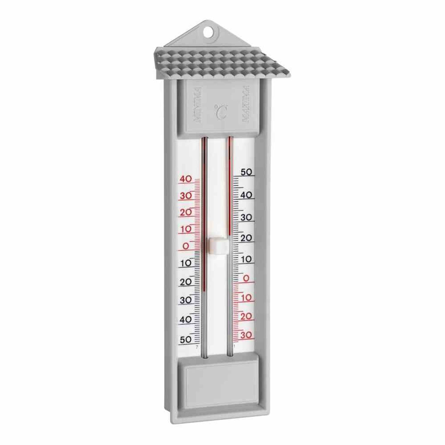 Raumthermometer Max/Min-Thermometer "Maxima-Minima" grau