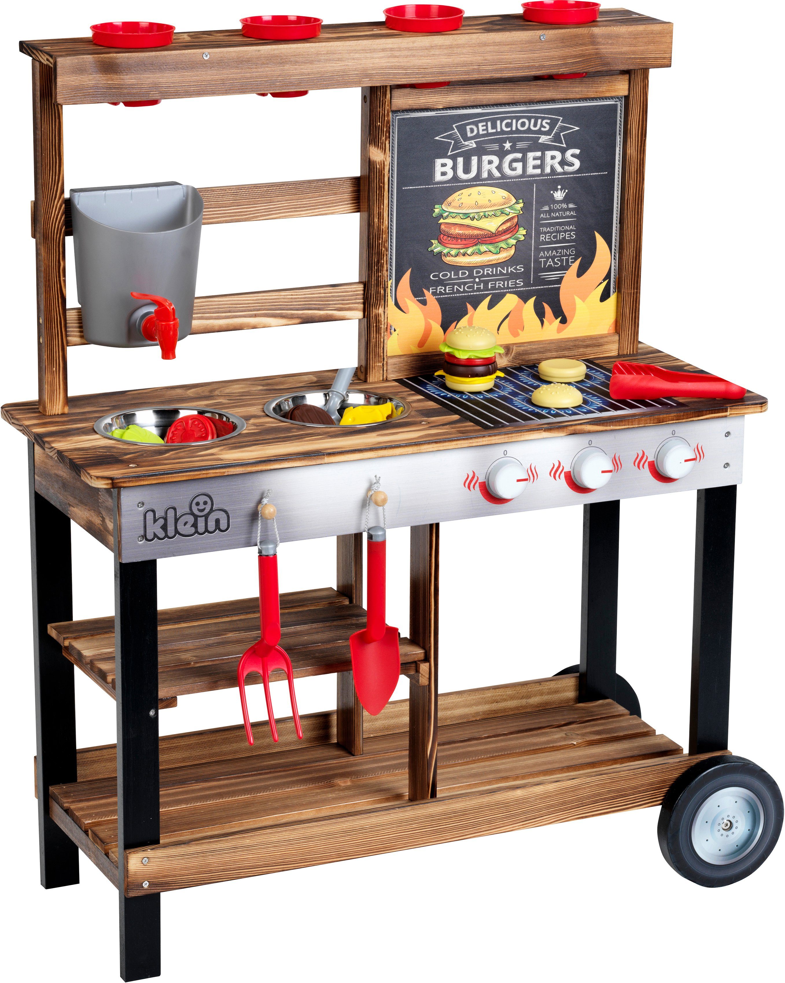 Klein Spielküche Beach Picnic, BBQ Country Sommer Küche Holz, Kunststoff