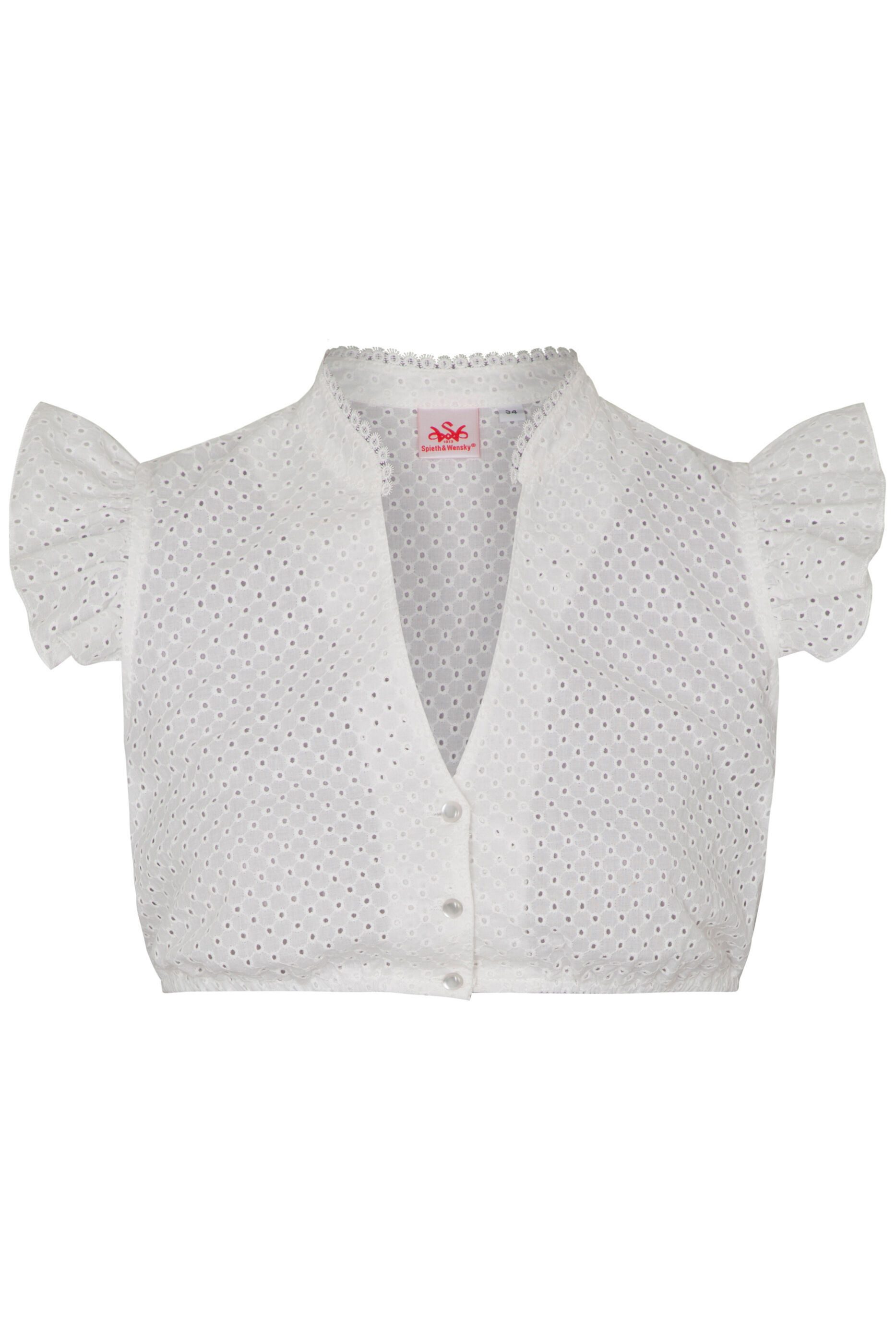 Spieth & Wensky Dirndlbluse Dirndlbluse "Fesch" (1-tlg) Angesagte Flügelärm günstig online kaufen