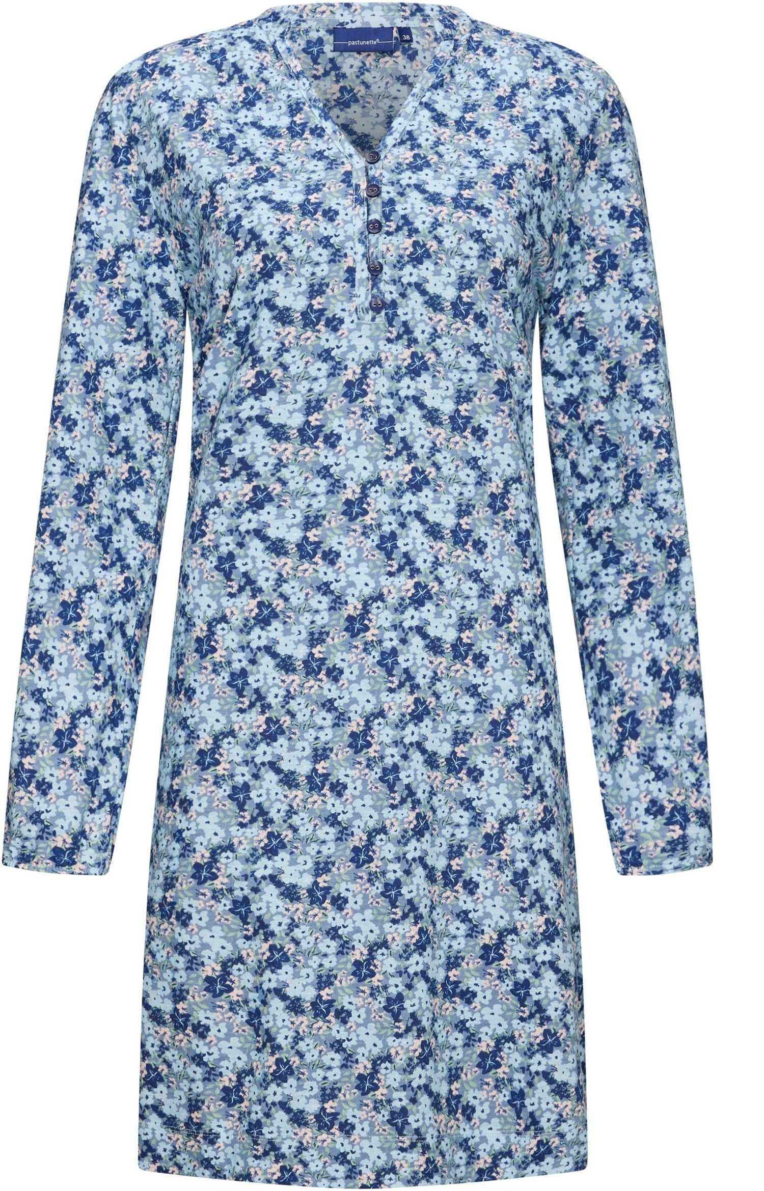 Pastunette Nachthemd Damen Schlafshirt Baumwolle mir langem Arm (1-tlg) Bau günstig online kaufen